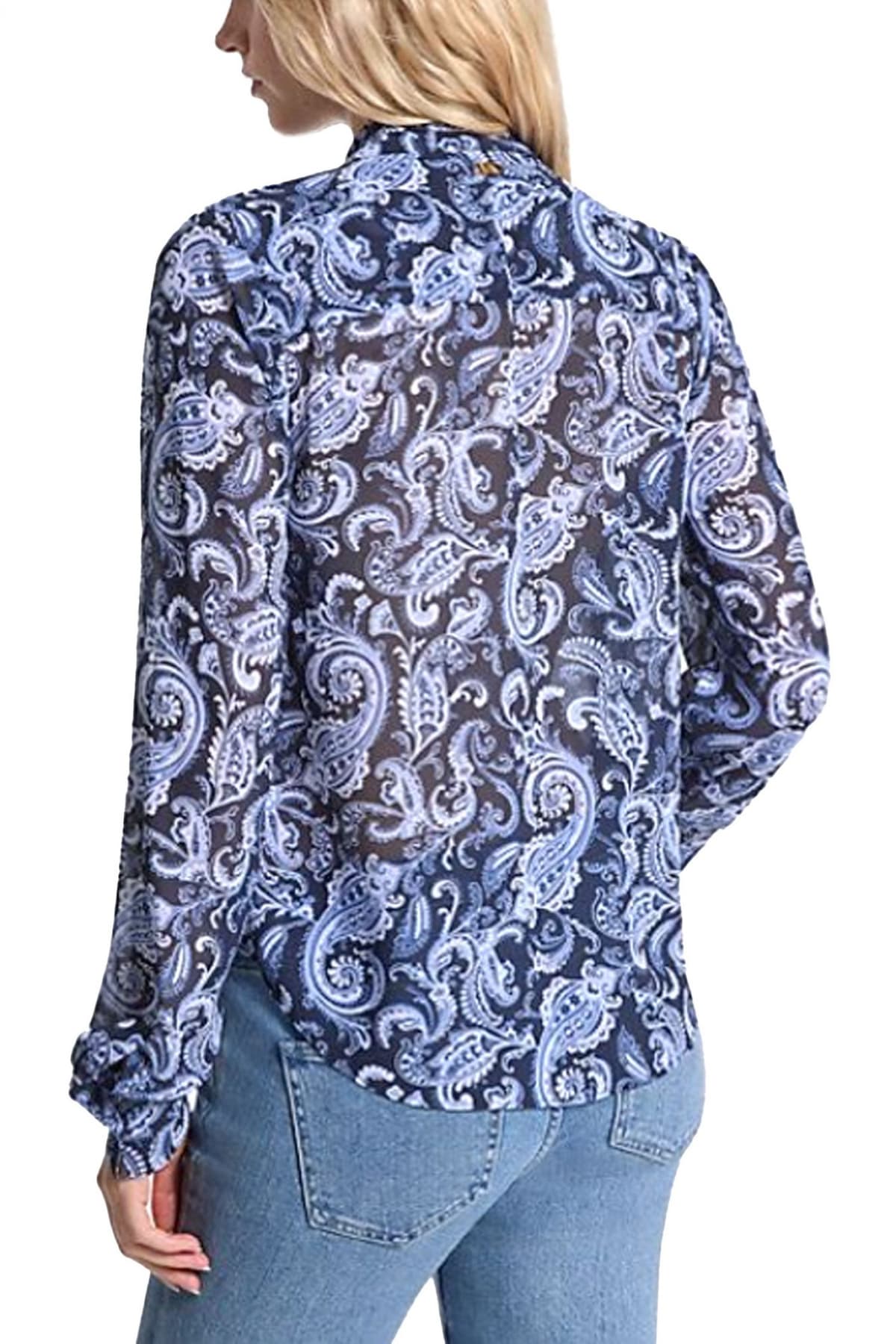 MICHAEL KORS ΠΟΥΚΑΜΙΣΟ ΕΜΠΡΙΜΕ ΜΗ ΑΠΟΣΠΩΜΕΝΗ ΓΡΑΒΑΤΑ ΜΠΛΕ-ΣΙΕΛ