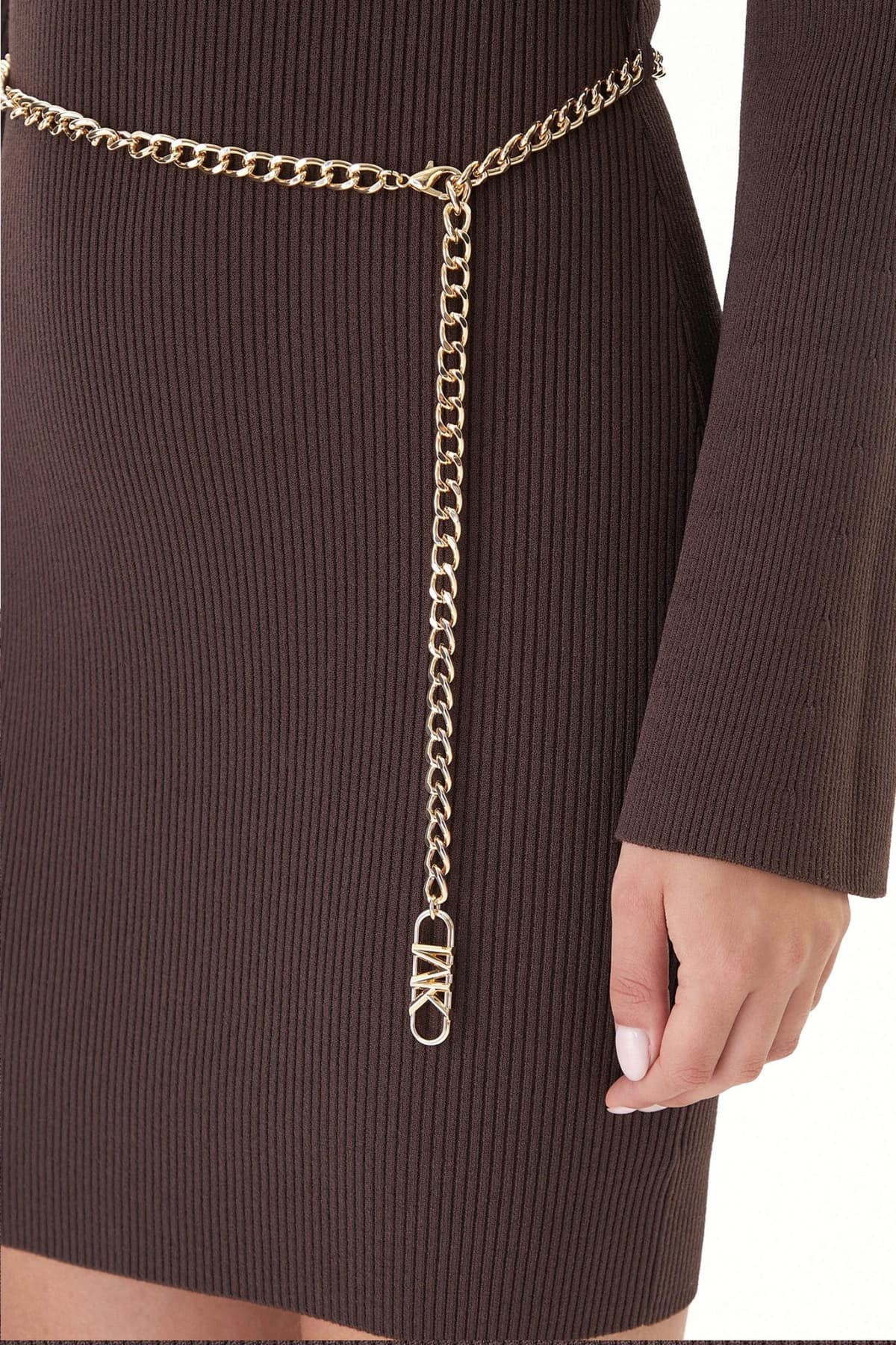 MICHAEL KORS ΦΟΡΕΜΑ ΜΙΝΙ ΠΛΕΚΤΟ ΖΙΒΑΓΚΟ ΑΠΟΣΠΩΜΕΝΗ ΑΛΥΣΙΔΑ ΚΑΦΕ