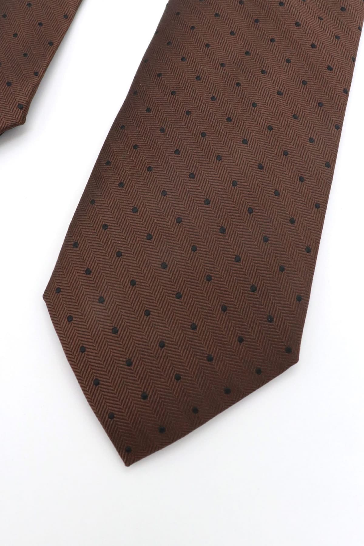 MICHAEL KORS ΓΡΑΒΑΤΑ ΠΟΥΑ HERINGBONE DOT ΚΑΦΕ