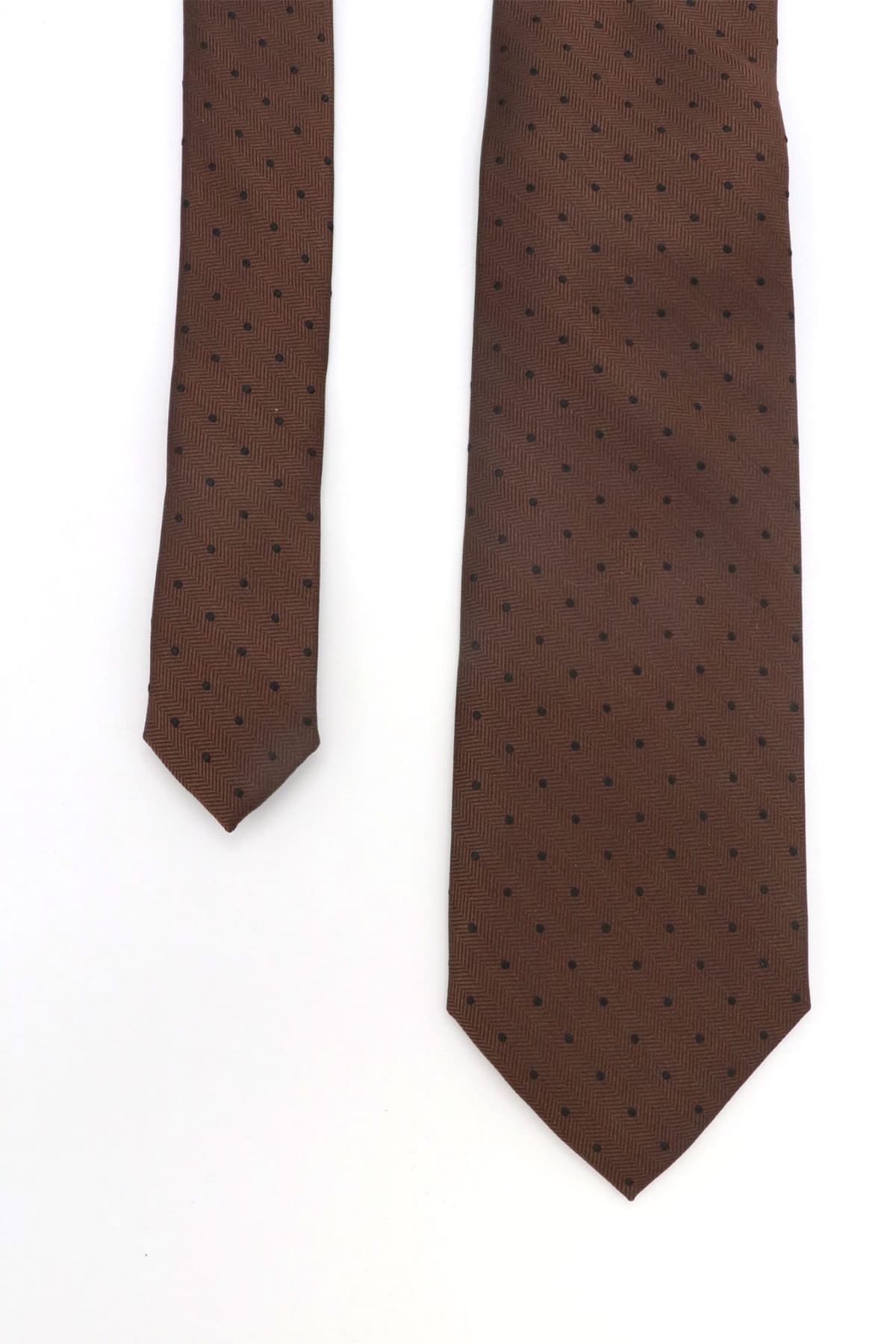 MICHAEL KORS ΓΡΑΒΑΤΑ ΠΟΥΑ HERINGBONE DOT ΚΑΦΕ