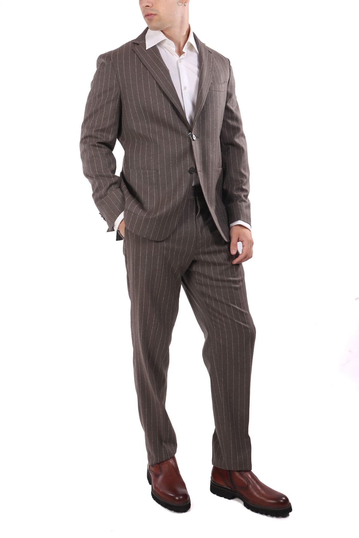 MICHAEL KORS ΠΑΝΤΕΛΟΝΙ CHINO BLAZER ΡΙΓΕ BOUCLE TRAVEL ΓΚΡΙ