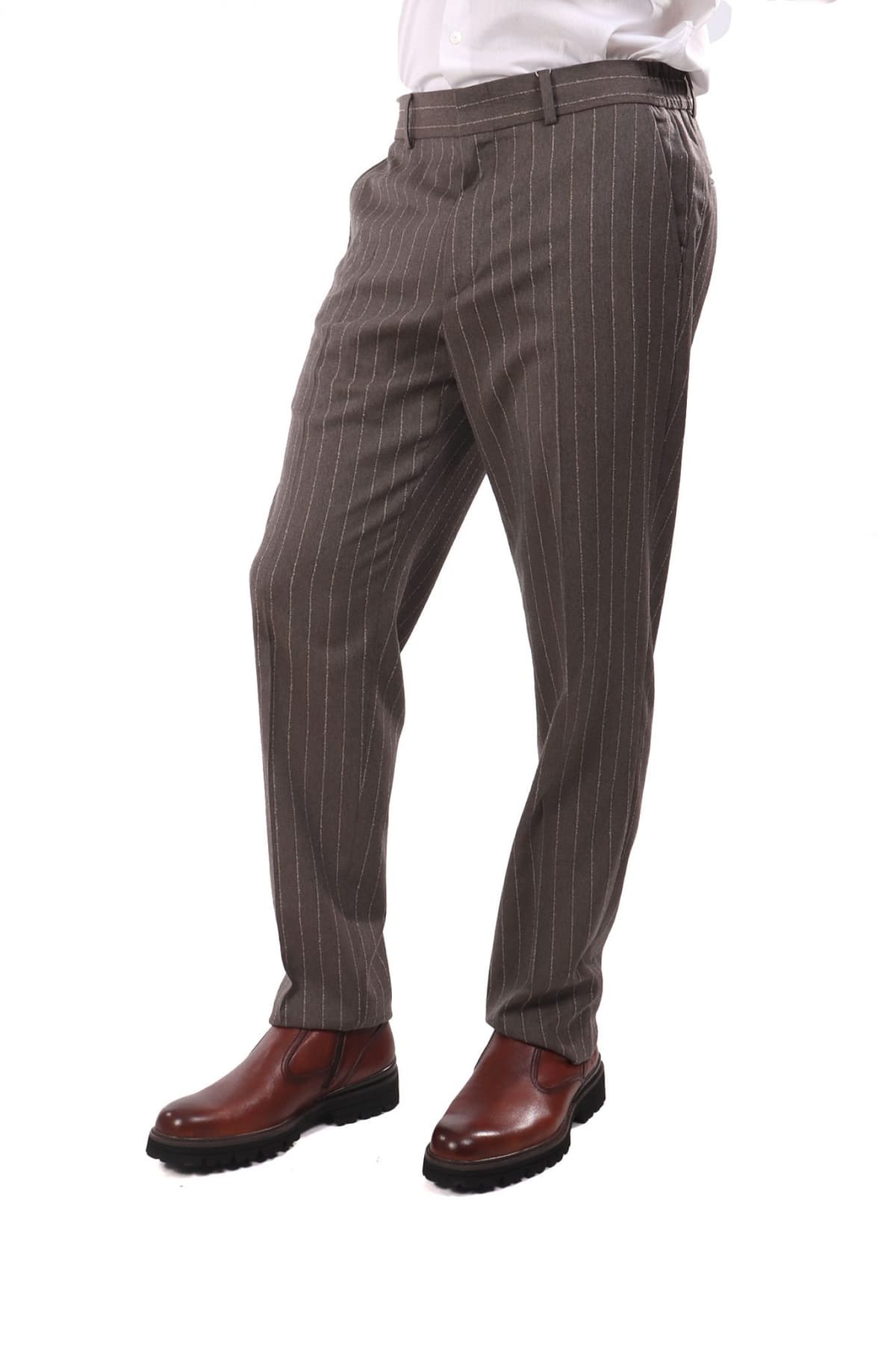 MICHAEL KORS ΠΑΝΤΕΛΟΝΙ CHINO BLAZER ΡΙΓΕ BOUCLE TRAVEL ΓΚΡΙ