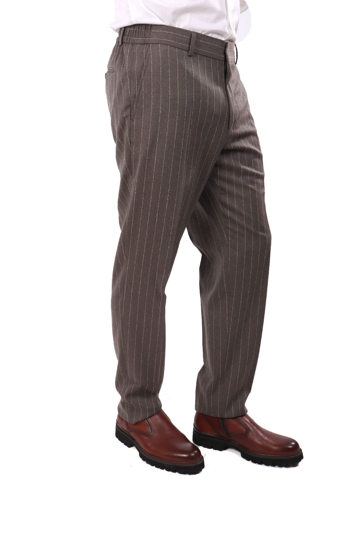 MICHAEL KORS ΠΑΝΤΕΛΟΝΙ CHINO BLAZER ΡΙΓΕ BOUCLE TRAVEL ΓΚΡΙ