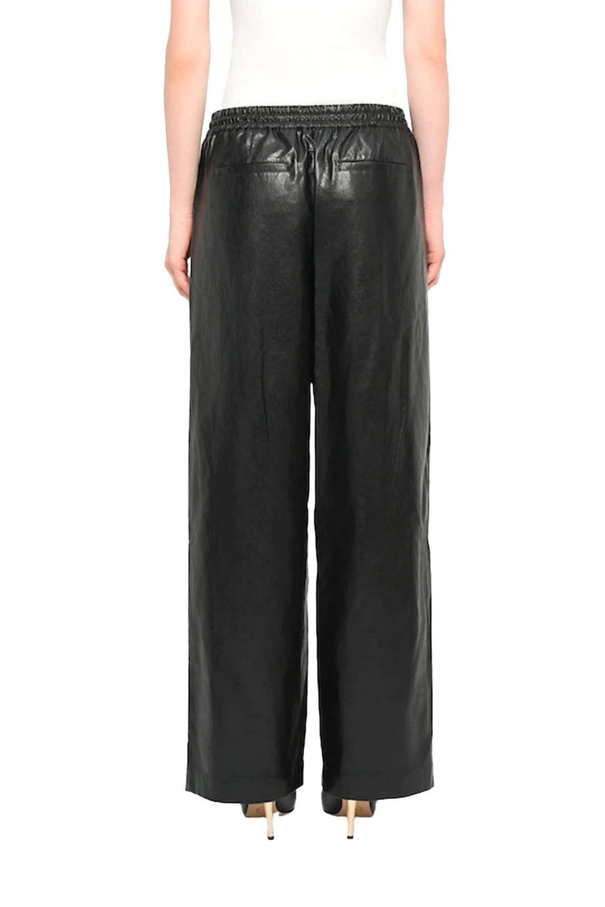 MICHAEL KORS ΠΑΝΤΕΛΟΝΙ FAUX LEATHER ΛΑΣΤΙΧΟ ΜΕΣΗ ΤΣΕΠΕΣ ΜΑΥΡΟ