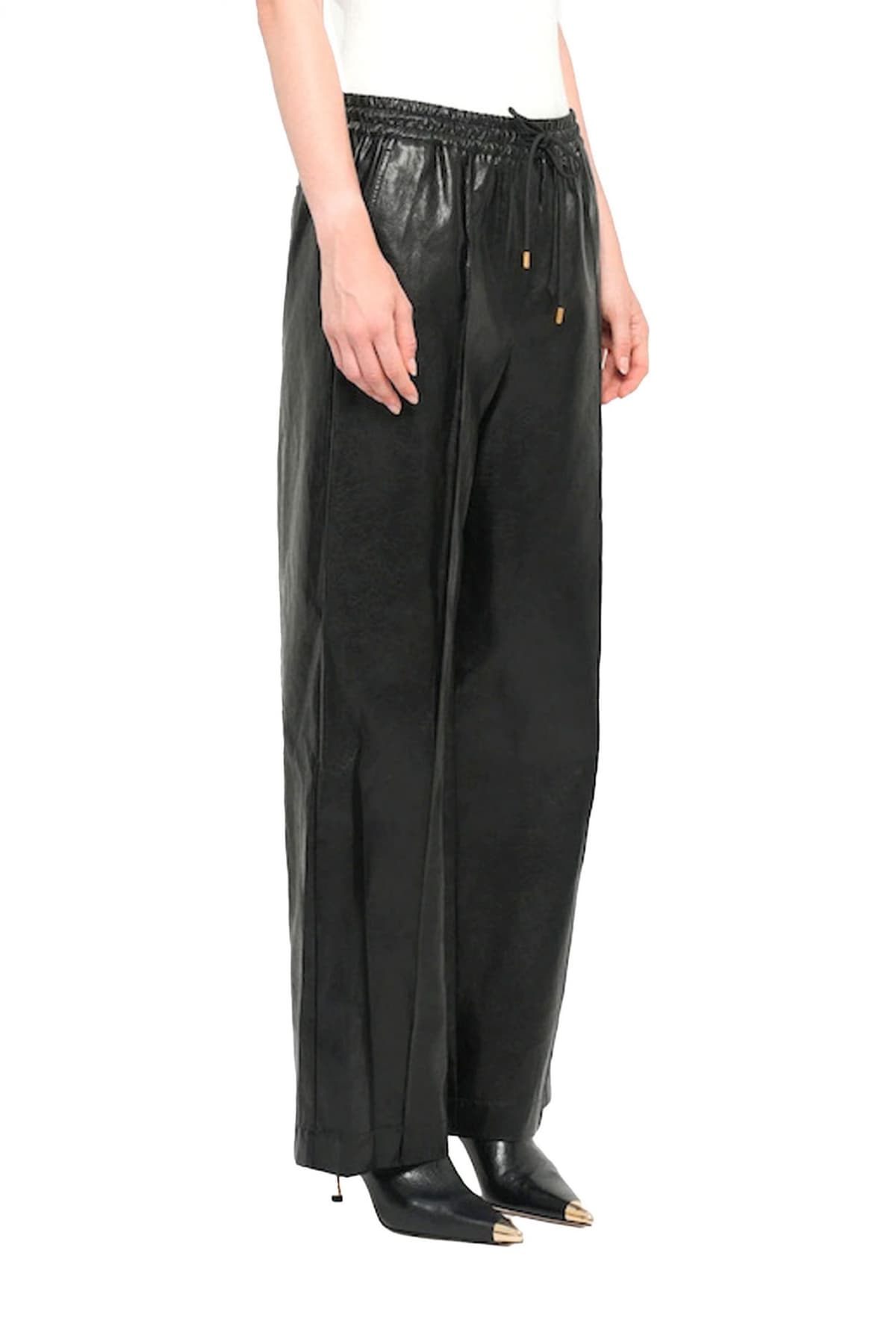 MICHAEL KORS ΠΑΝΤΕΛΟΝΙ FAUX LEATHER ΛΑΣΤΙΧΟ ΜΕΣΗ ΤΣΕΠΕΣ ΜΑΥΡΟ