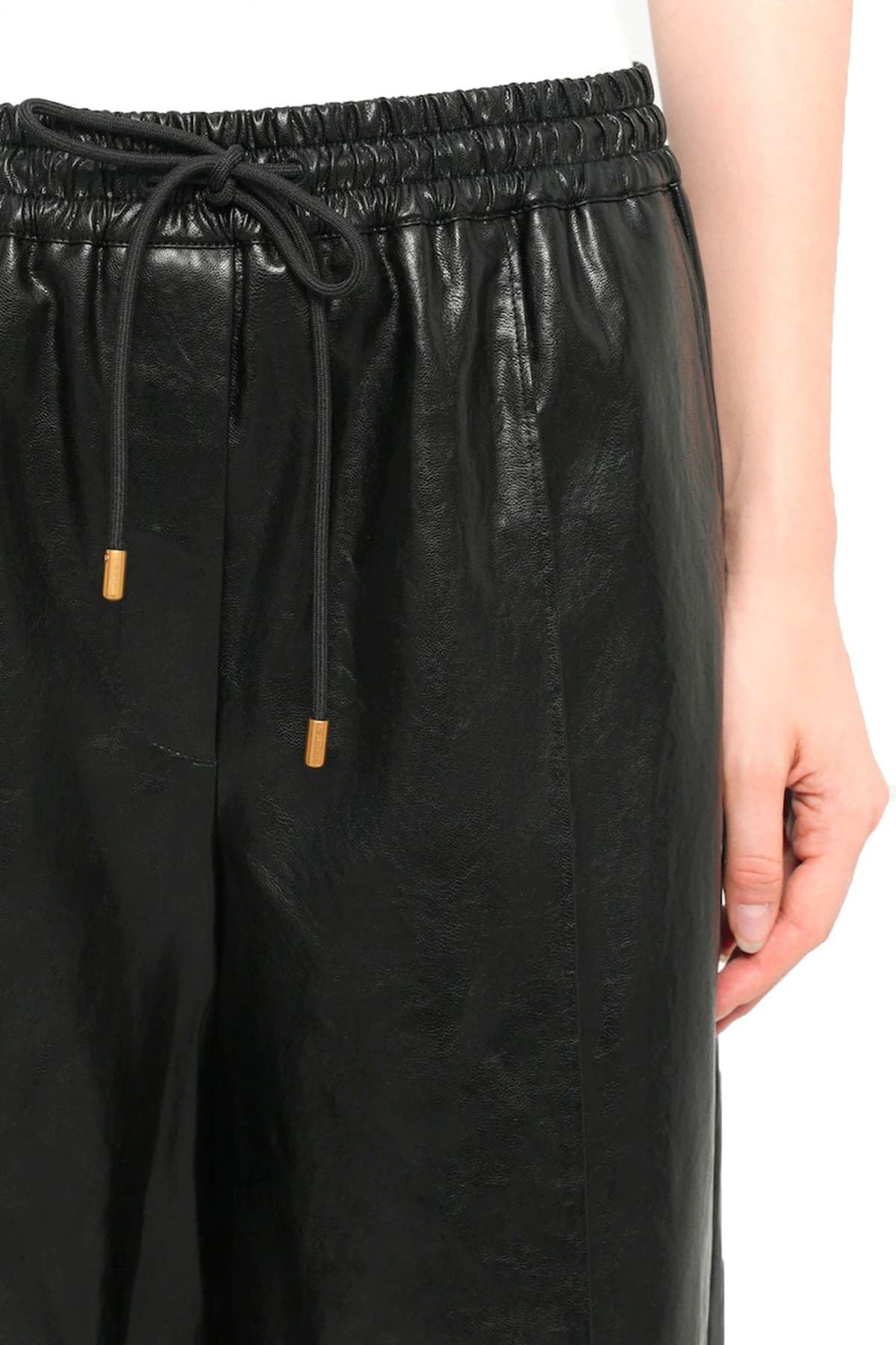 MICHAEL KORS ΠΑΝΤΕΛΟΝΙ FAUX LEATHER ΛΑΣΤΙΧΟ ΜΕΣΗ ΤΣΕΠΕΣ ΜΑΥΡΟ