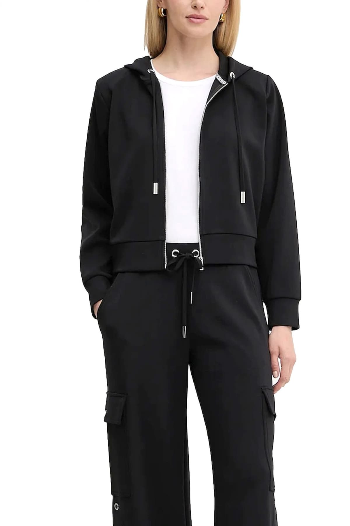 MICHAEL KORS ΦΟΥΤΕΡ HOODIE FULLZIP ΜΑΥΡΟ