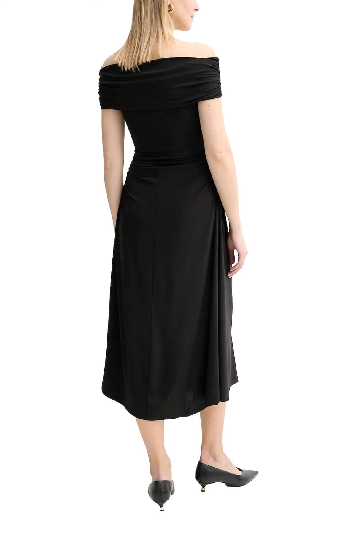 MICHAEL KORS ΦΟΡΕΜΑ MIDI ΝΤΡΑΠΕ ΣΟΥΡΑ ΜΕΣΗ ΜΑΥΡΟ