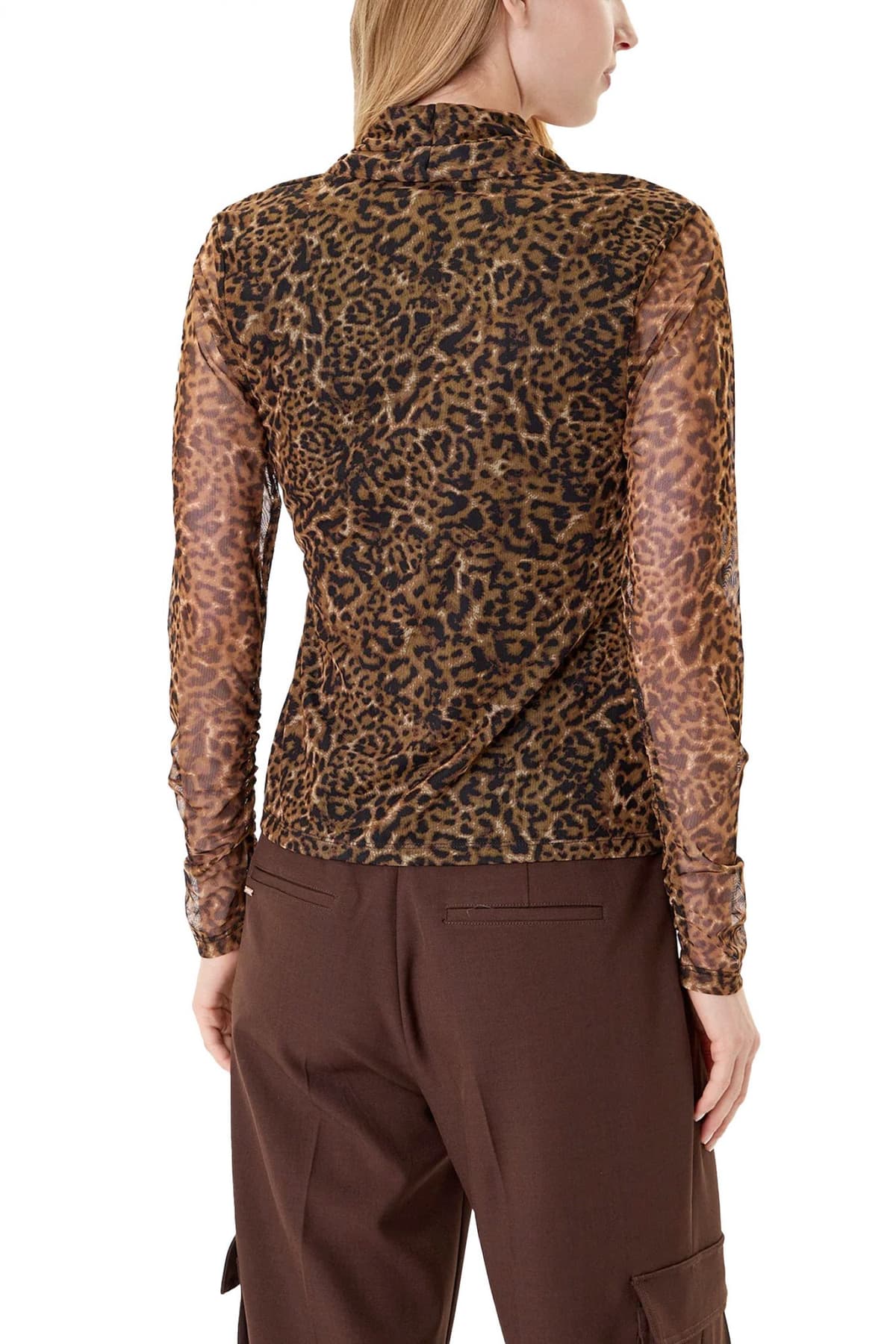 DKNY ΜΠΛΟΥΖΑ V-NECK ΛΕΟΠΑΡ