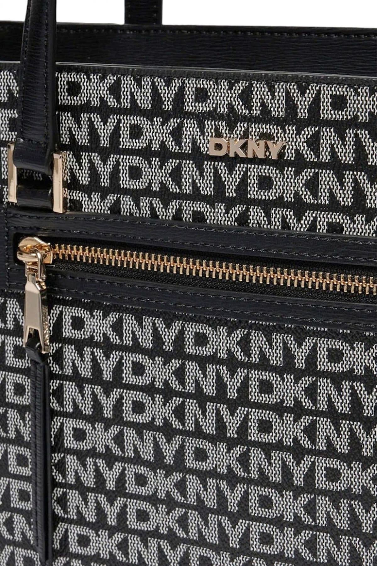 DKNY ΤΣΑΝΤΑ ΩΜΟΥ BRYANT AVE TOTE ALL OVER LOGO ΜΑΥΡΟ