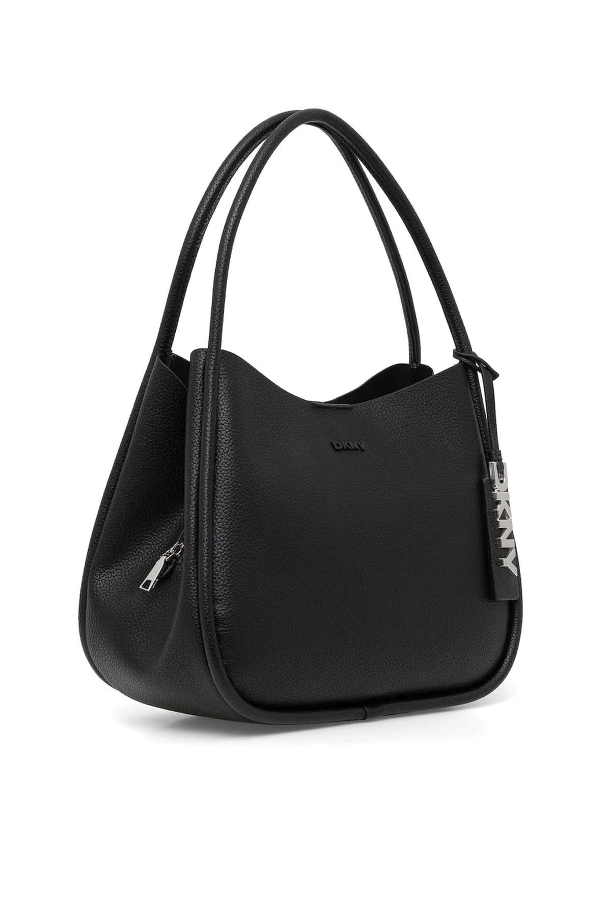 DKNY ΤΣΑΝΤΑ ΩΜΟΥ CAPRI HOBOS LOGO ΜΑΥΡΟ