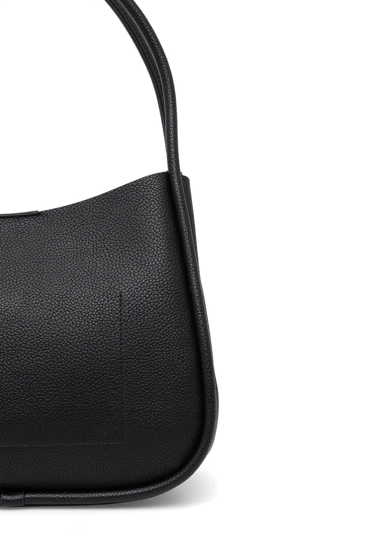 DKNY ΤΣΑΝΤΑ ΩΜΟΥ CAPRI HOBOS LOGO ΜΑΥΡΟ