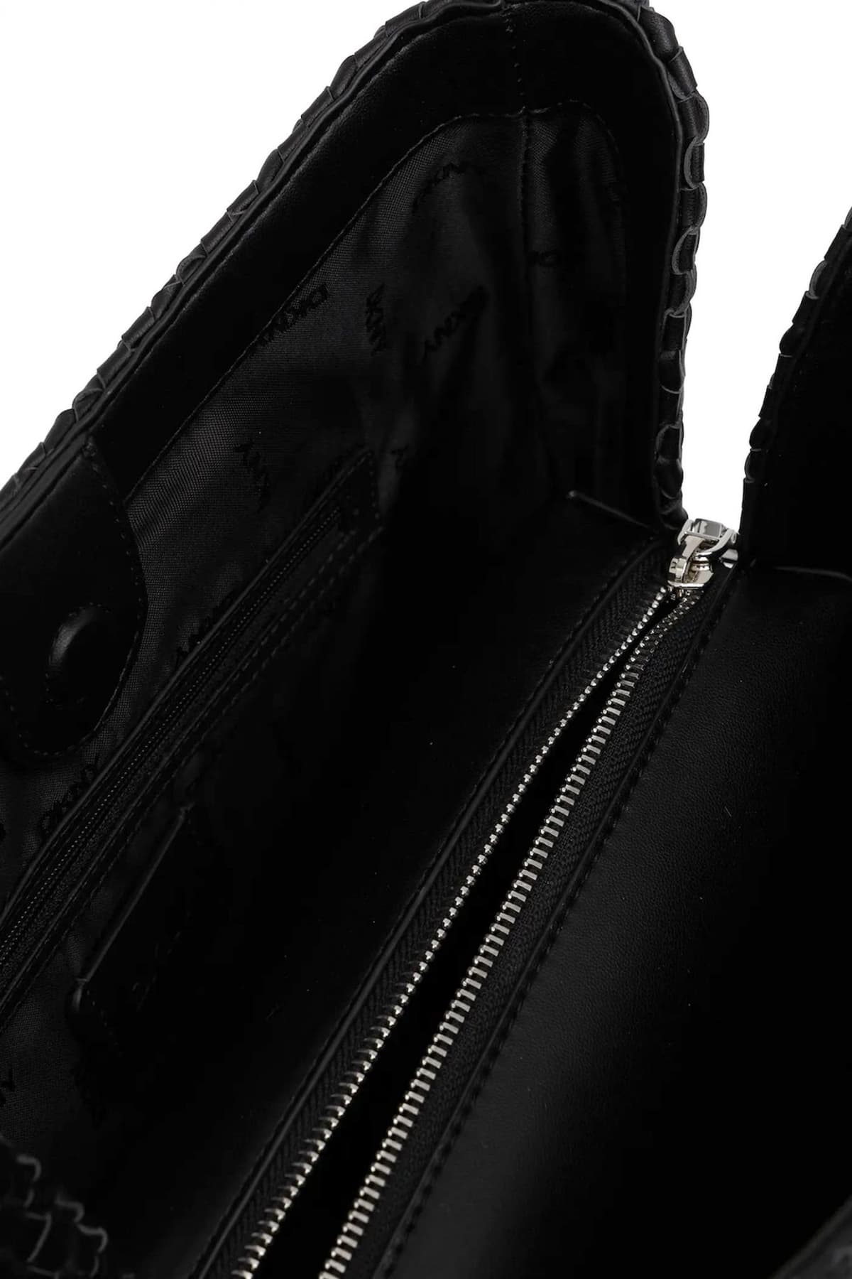 DKNY ΤΣΑΝΤΑ ΩΜΟΥ CAPRI HOBOS ΠΛΕΞΗ LOGO ΜΑΥΡΟ