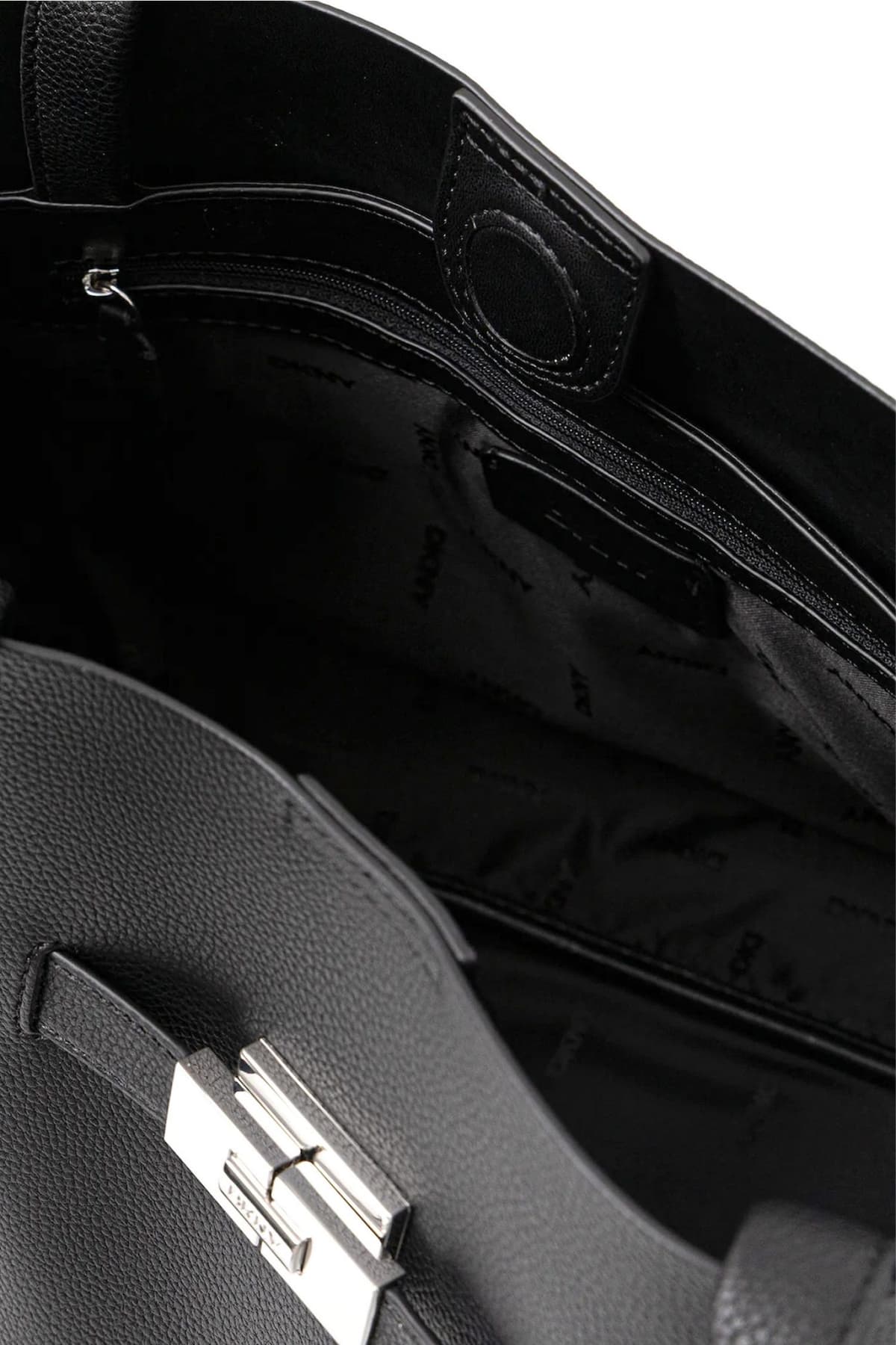 DKNY ΤΣΑΝΤΑ ΩΜΟΥ BRYAR SATCHELS LOGO ΜΑΥΡΟ