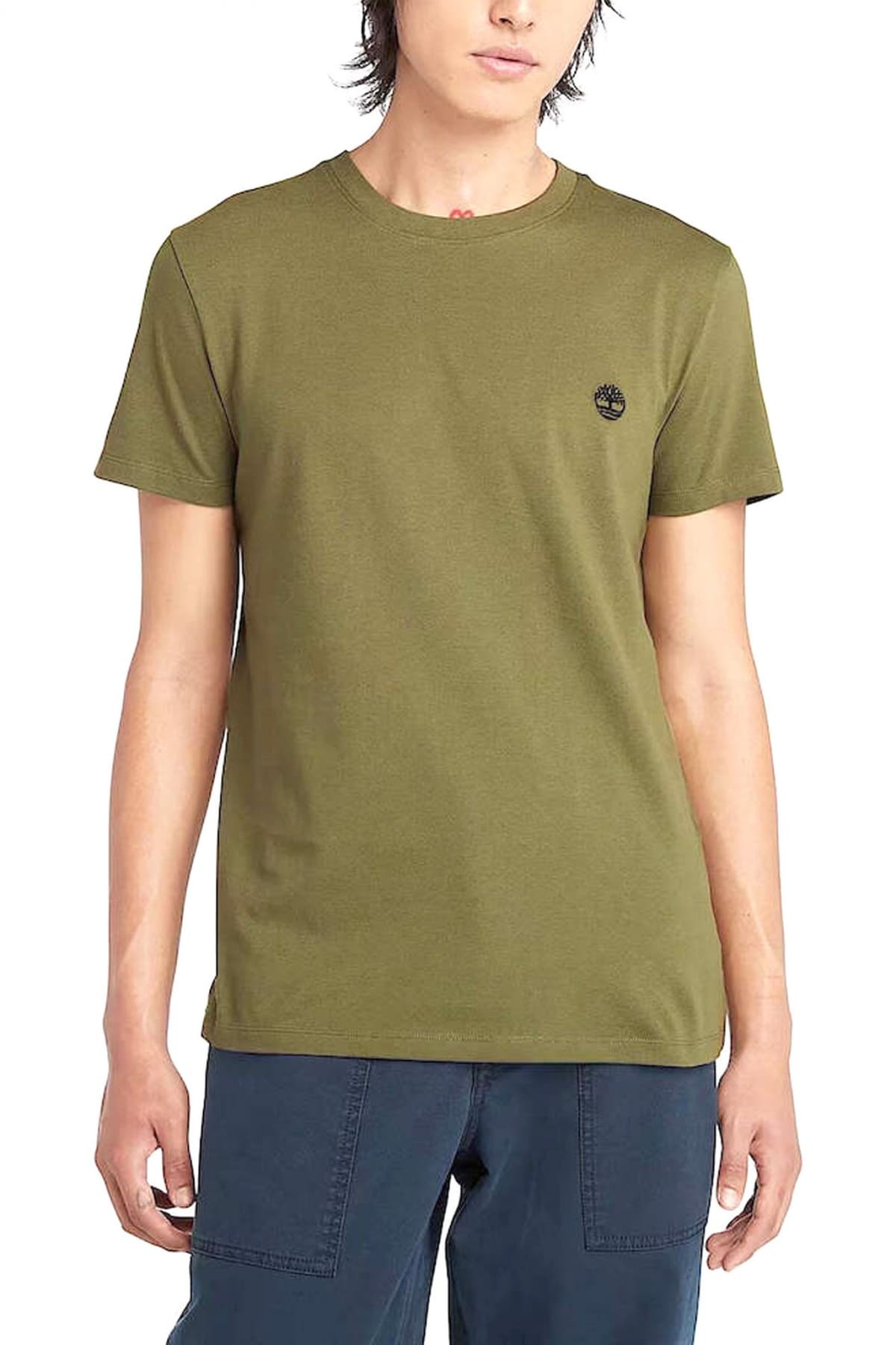 TIMBERLAND T-SHIRT SLIM FIT LOGO ΧΑΚΙ