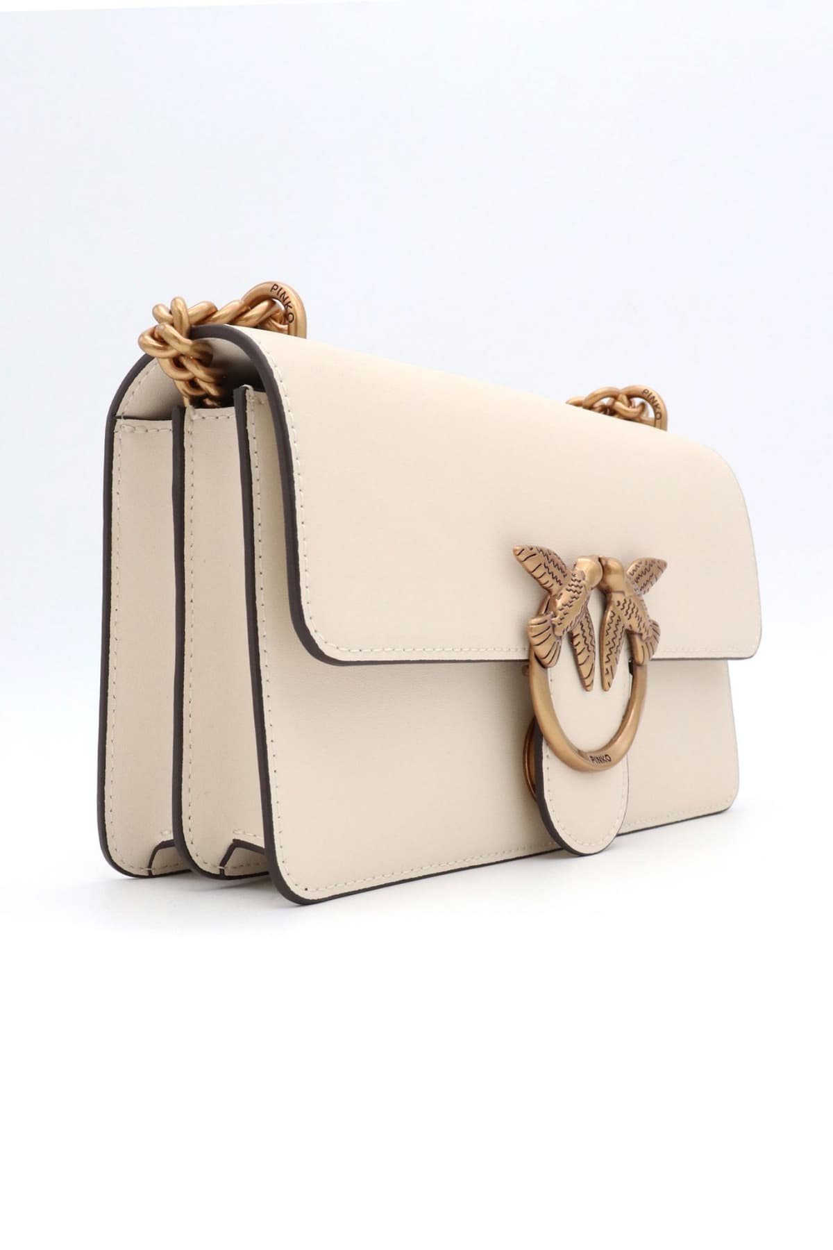 PINKO TΣANTAKI LOVE ONE MINI DC VITELLO SETA ΛΕΥΚΟ