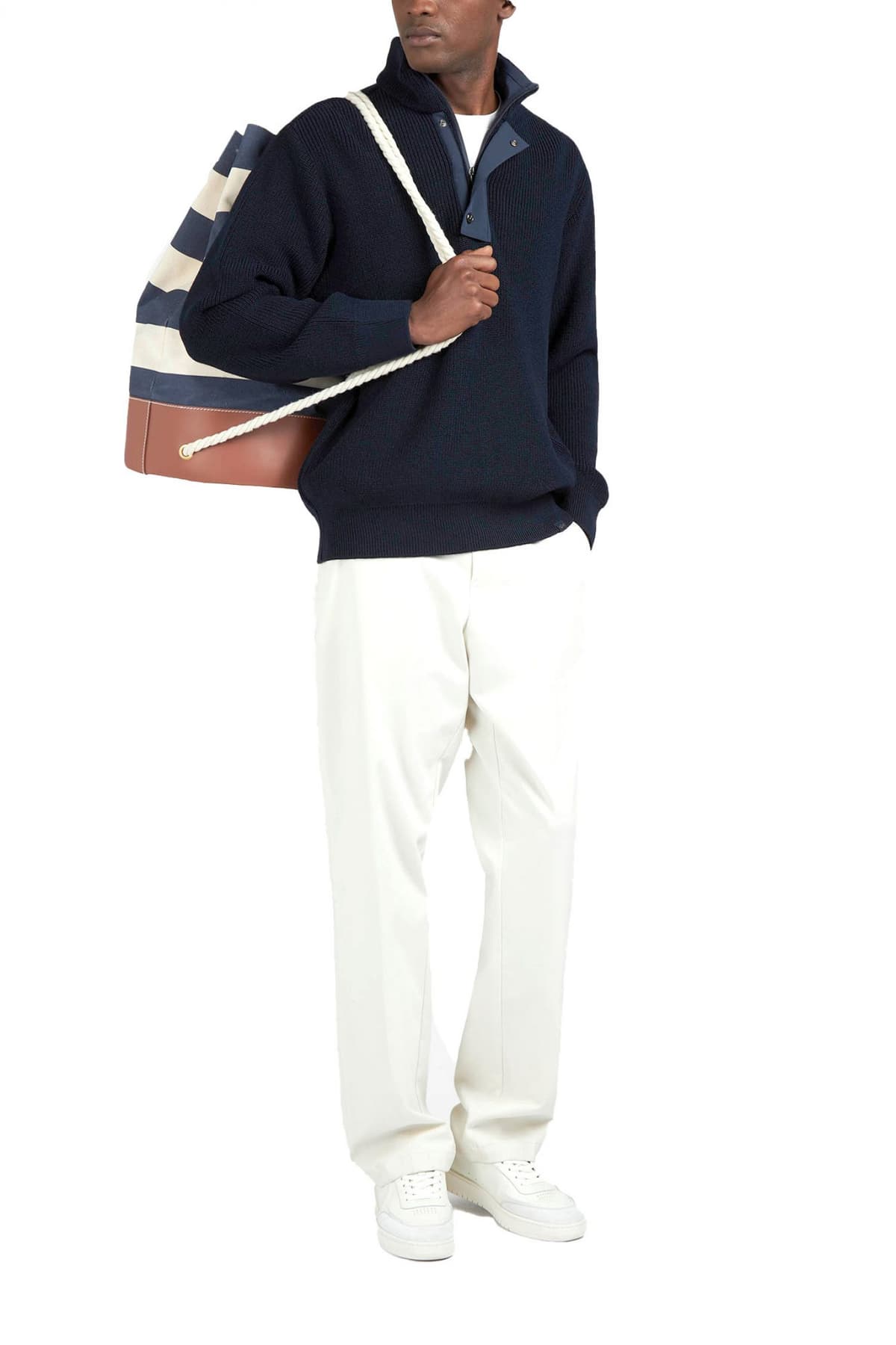 PAUL&SHARK ΠΛΕΚΤΟ HALFZIP LOGO ΜΠΛΕ