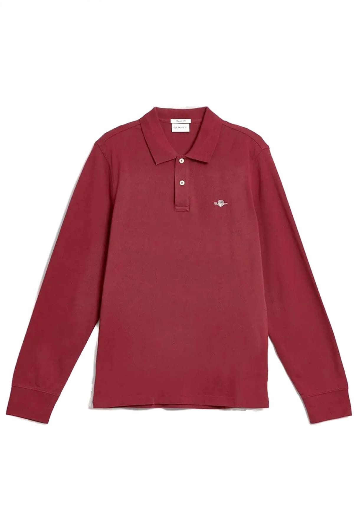 GANT POLO REG SHIELD LS PIQUE RUGGER ΜΠΟΡΝΤΩ