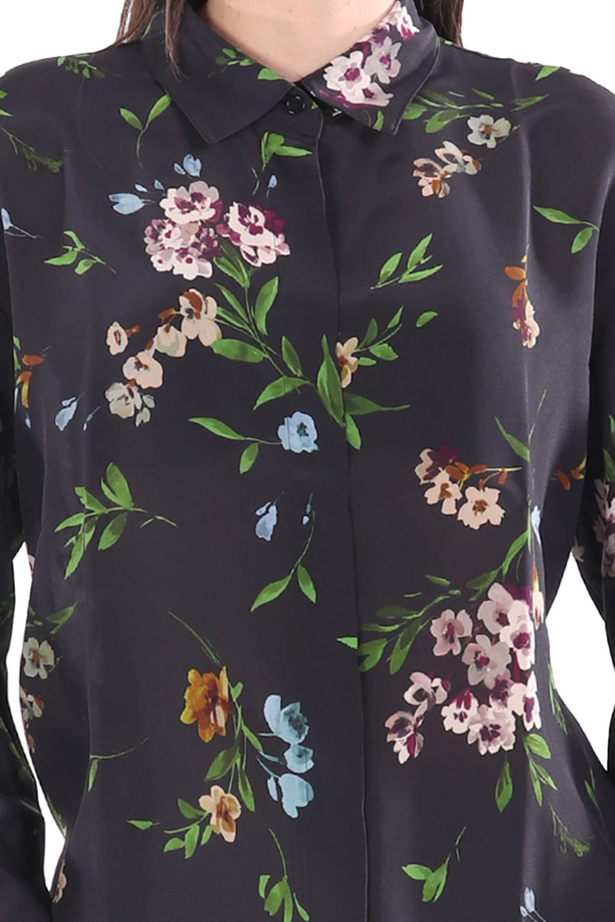 MARELLA ΠΟΥΚΑΜΙΣΟ FLORAL FARETRA ΜΑΥΡΟ