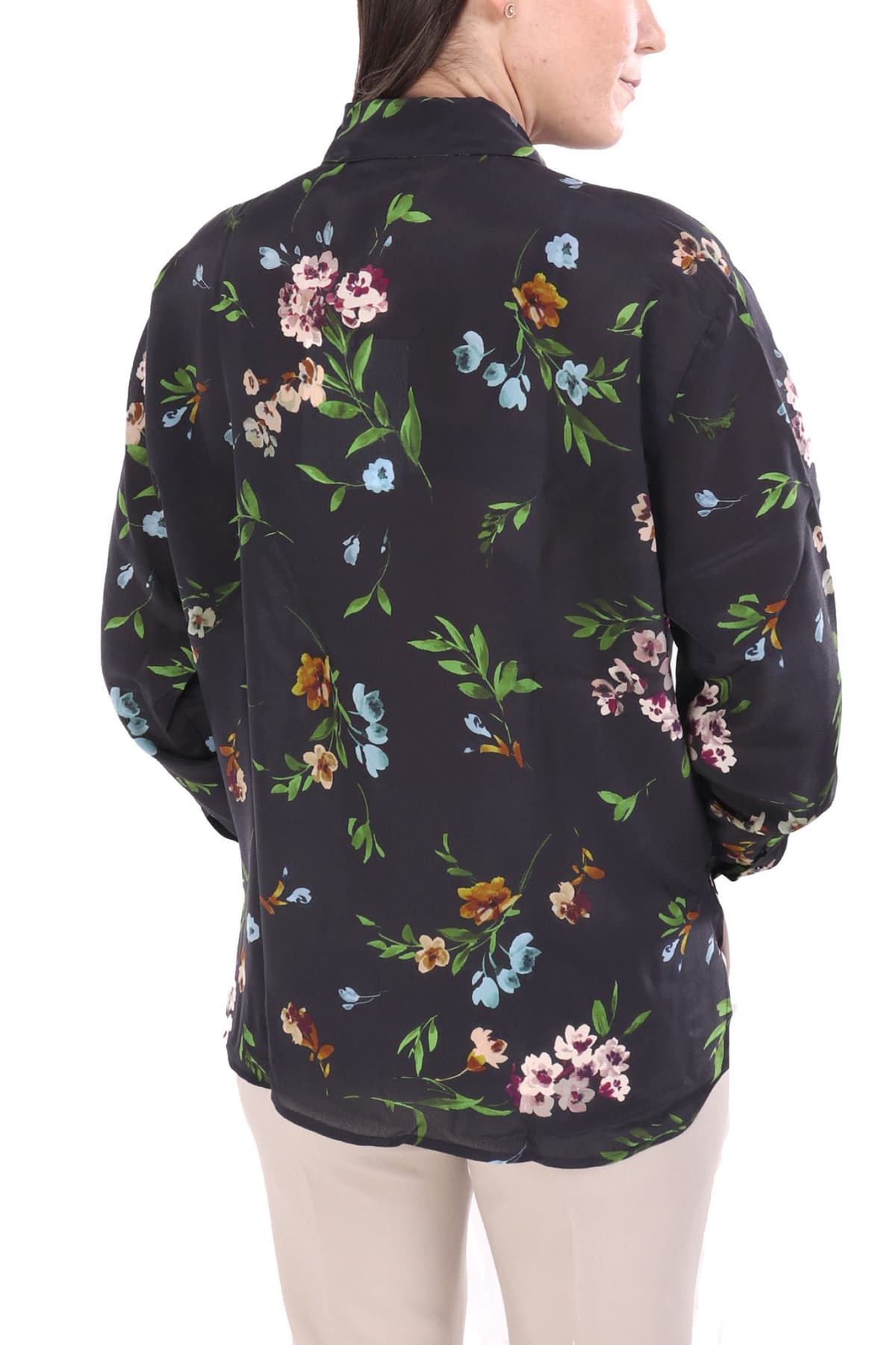 MARELLA ΠΟΥΚΑΜΙΣΟ FLORAL FARETRA ΜΑΥΡΟ