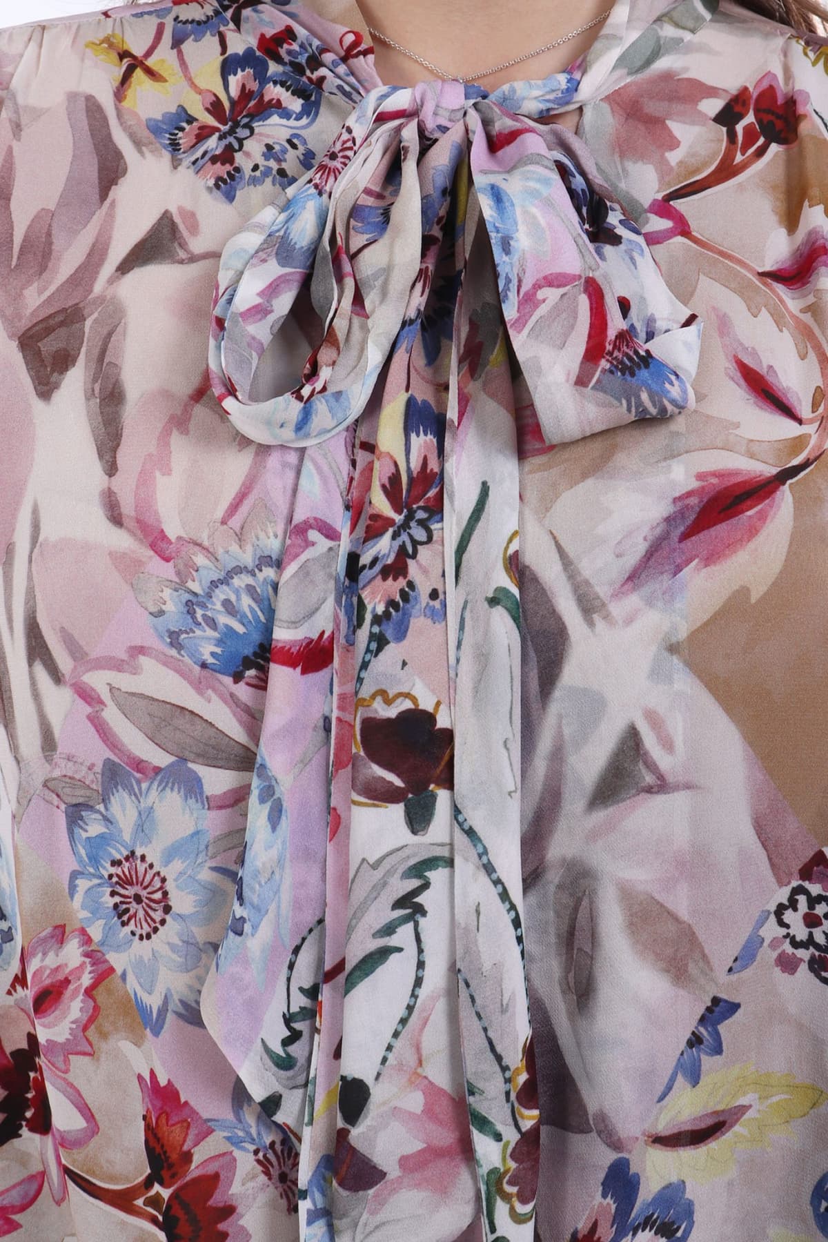 MARELLA ΠΟΥΚΑΜΙΣΟ ΔΕΣΙΜΟ ΛΑΙΜΟ BRUCCO FLORAL MULTI ΜΠΕΖ-ΓΚΡΙ