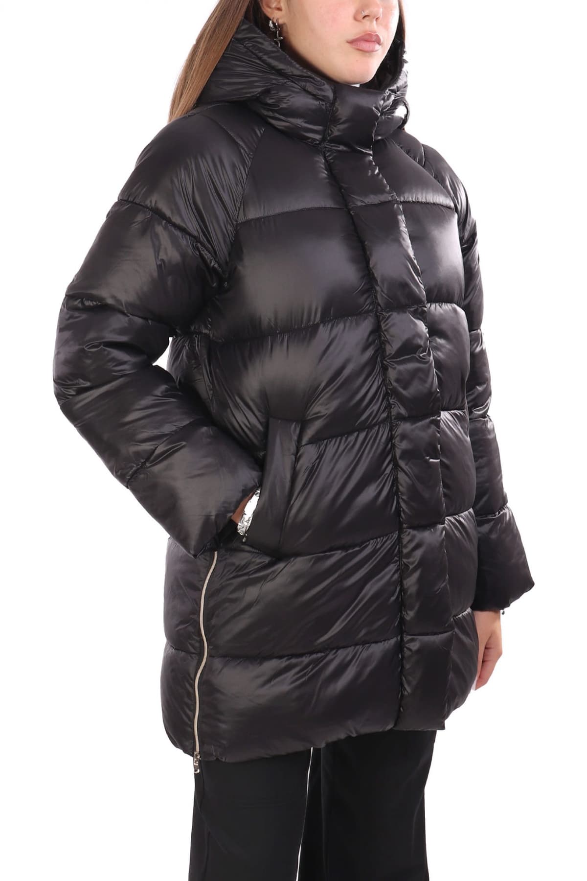 MARELLA EMME ΜΠΟΥΦΑΝ PUFFER HOODIE PONT ΜΑΥΡΟ