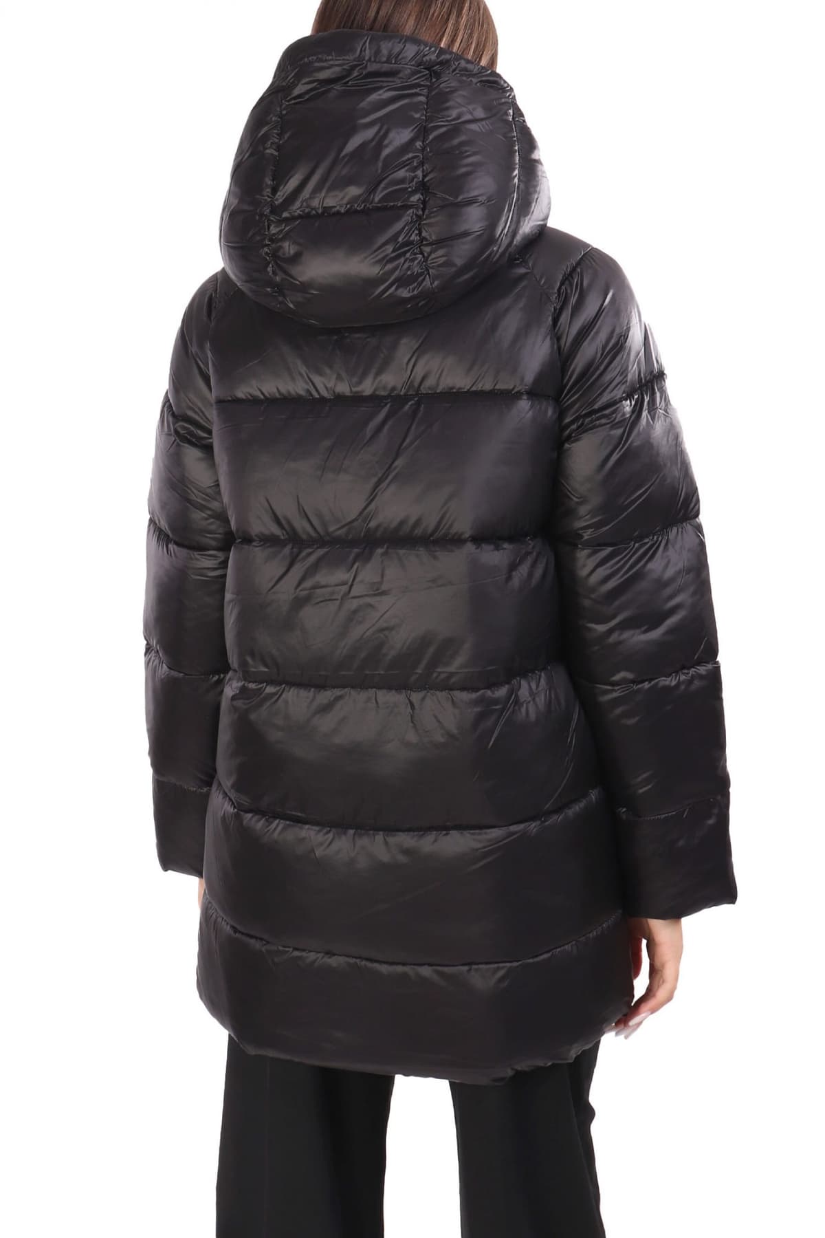 MARELLA EMME ΜΠΟΥΦΑΝ PUFFER HOODIE PONT ΜΑΥΡΟ