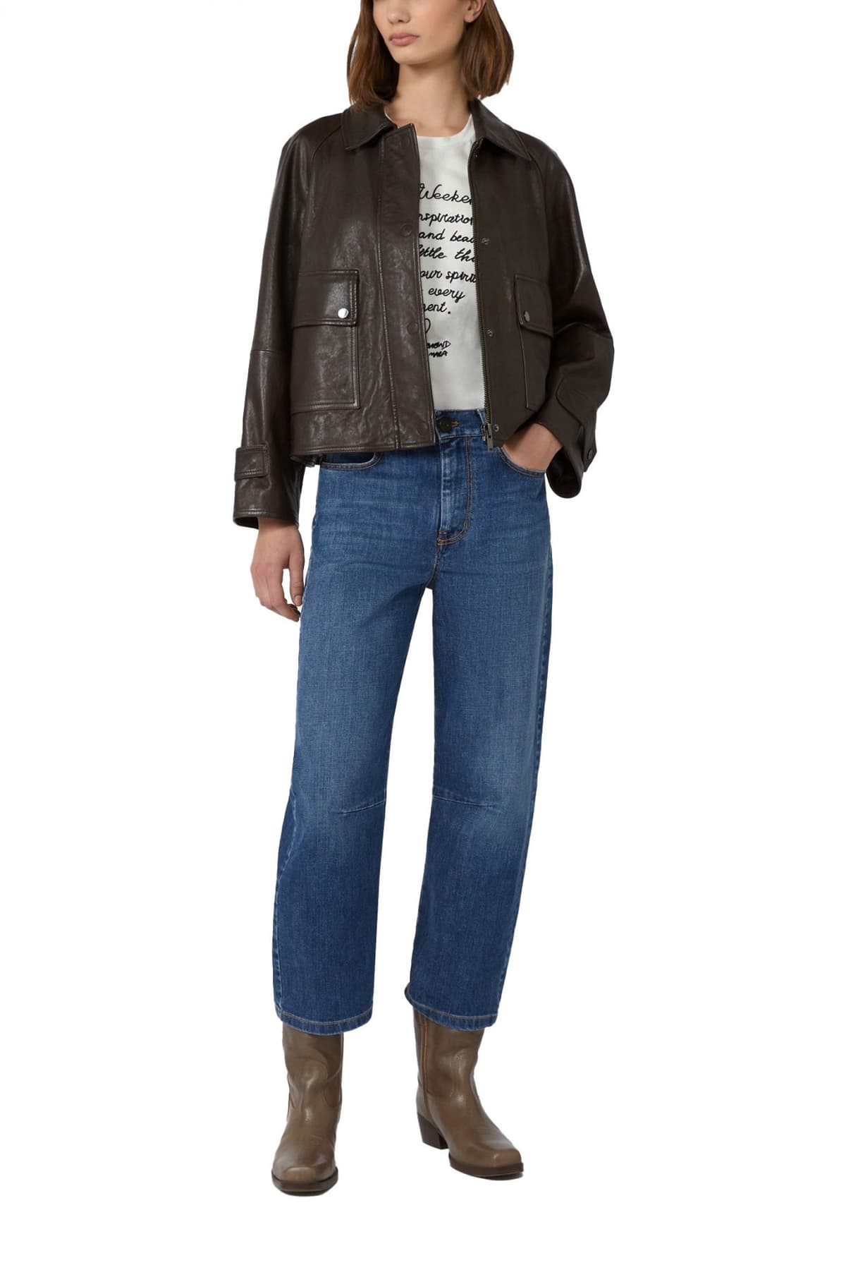 MAX MARA WEEKEND T-SHIRT ROUNDNECK ARA ΛΕΥΚΟ