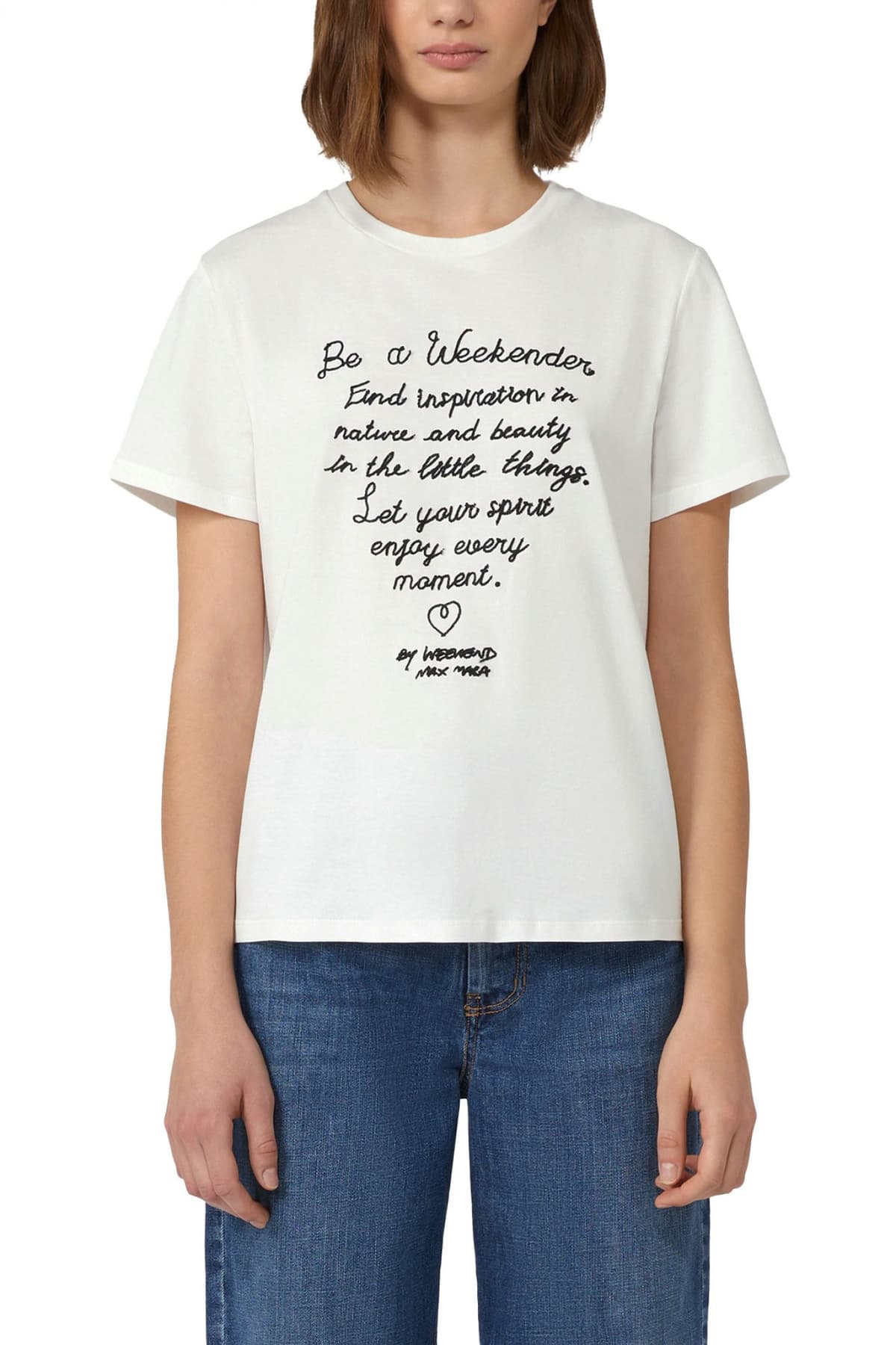 MAX MARA WEEKEND T-SHIRT ROUNDNECK ARA ΛΕΥΚΟ