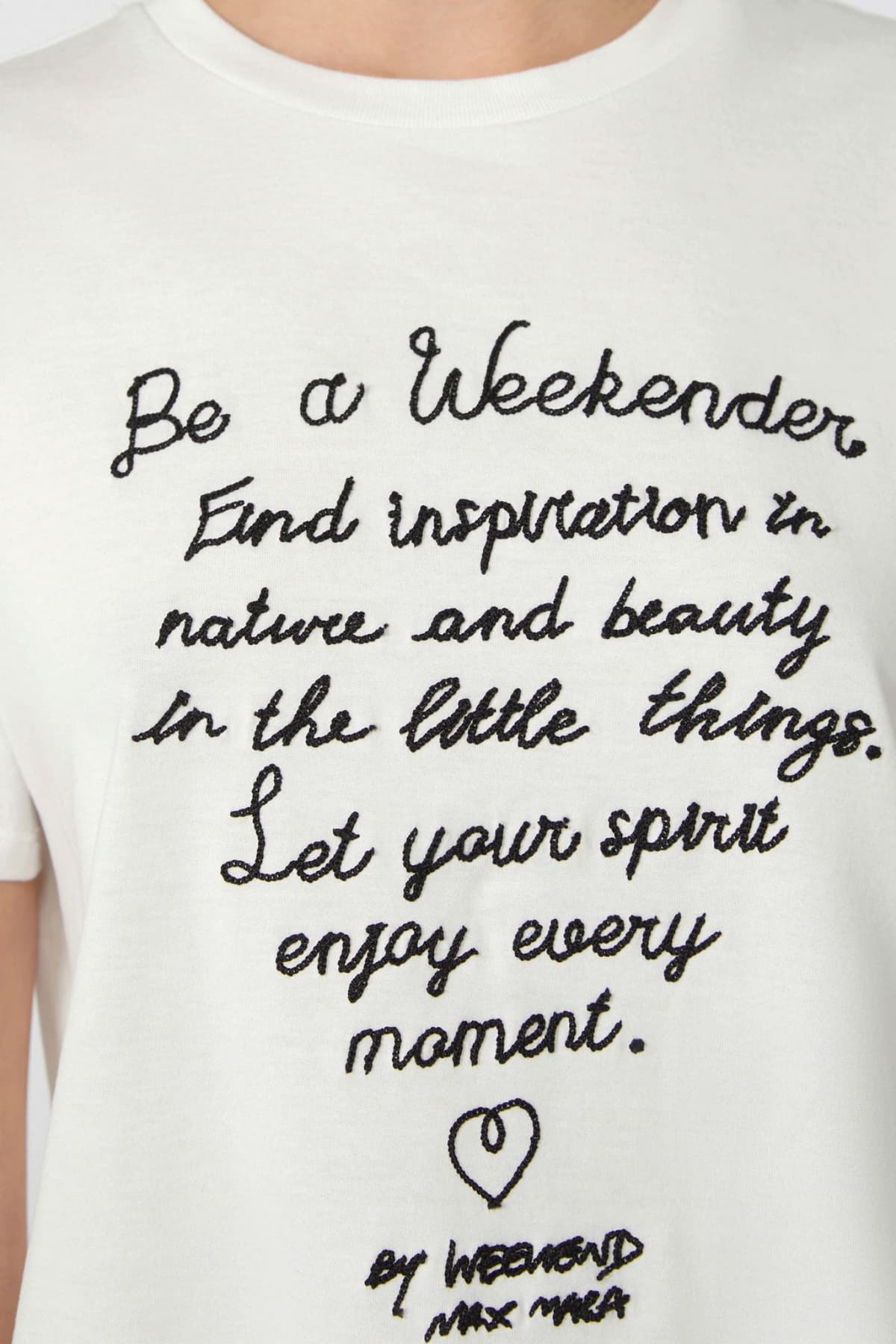 MAX MARA WEEKEND T-SHIRT ROUNDNECK ARA ΛΕΥΚΟ
