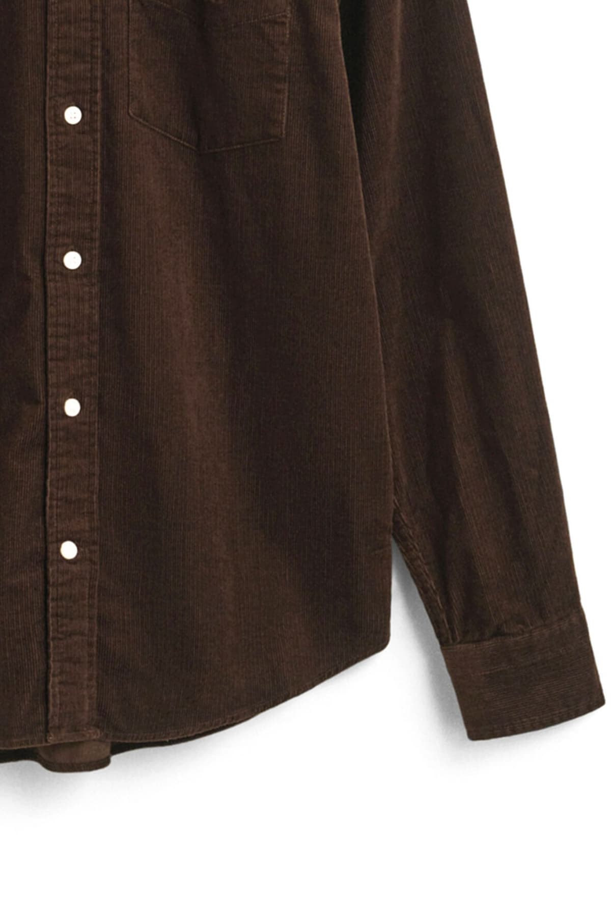 GANT ΠΟΥΚΑΜΙΣΟ ΚΟΤΛΕ REG CORDUROY SHIRT ΣΚΟΥΡΟ ΚΑΦΕ