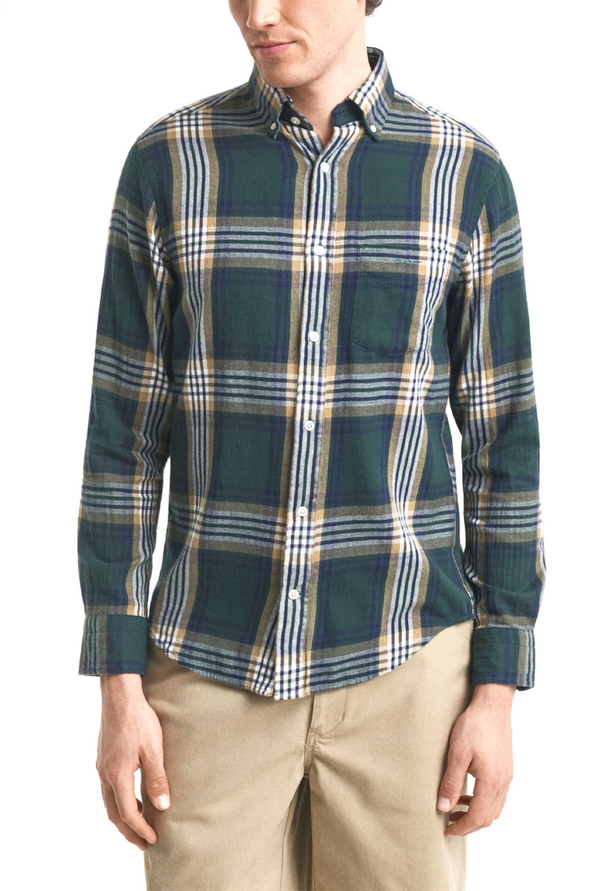 GANT ΠΟΥΚΑΜΙΣΟ ΚΑΡΩ REG WINDBLOWN FLANNEL CHECK SHIRT ΚΥΠΑΡΙΣΣΙ