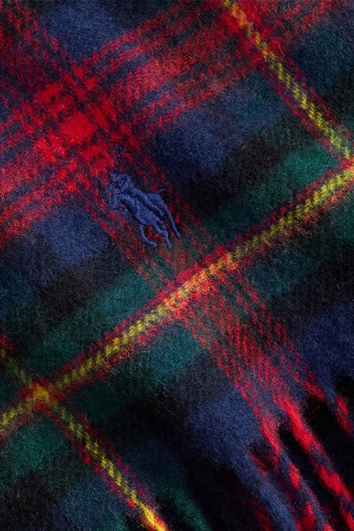 RALPH LAUREN ΚΑΣΚΩΛ ΚΑΡΩ LOGO MULTI ΚΟΚΚΙΝΟ