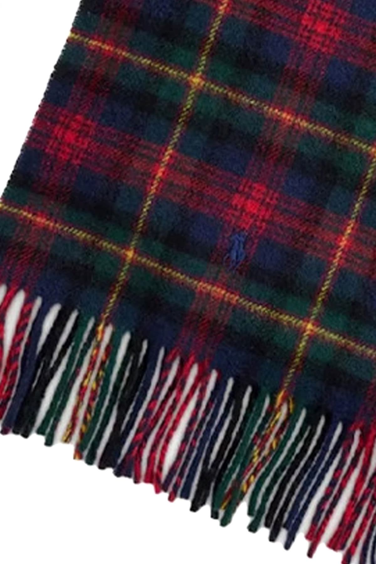 RALPH LAUREN ΚΑΣΚΩΛ ΚΑΡΩ LOGO MULTI ΚΟΚΚΙΝΟ