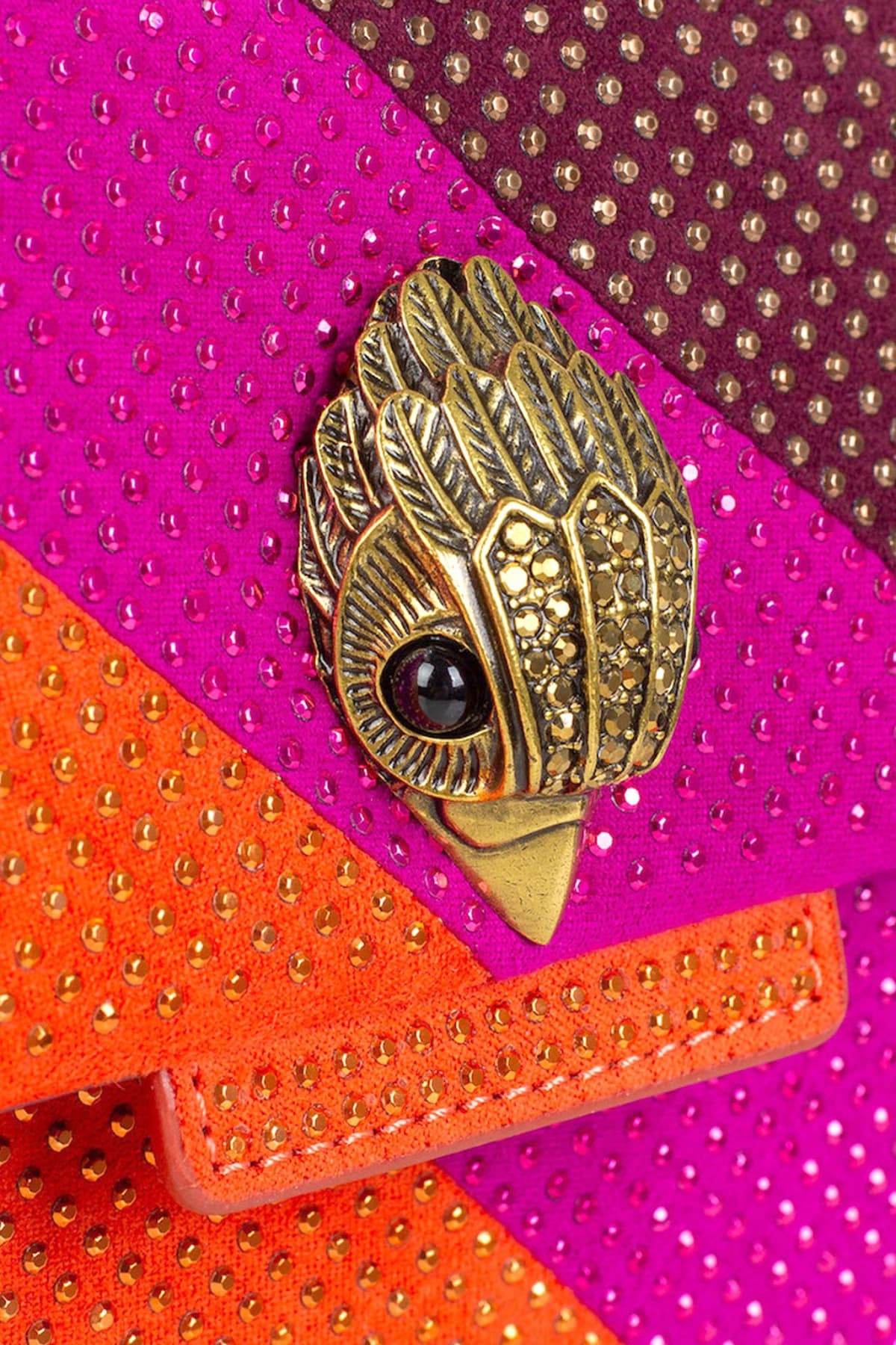 KURT GEIGER ΤΣΑΝΤΑ ΩΜΟΥ/CROSSBODY FABRIC KENSINGTON BAG L ΣΤΡΑΣ ΑΛΥΣΙΔΑ LOGO ΠΟΛΥΧΡΩΜΟ