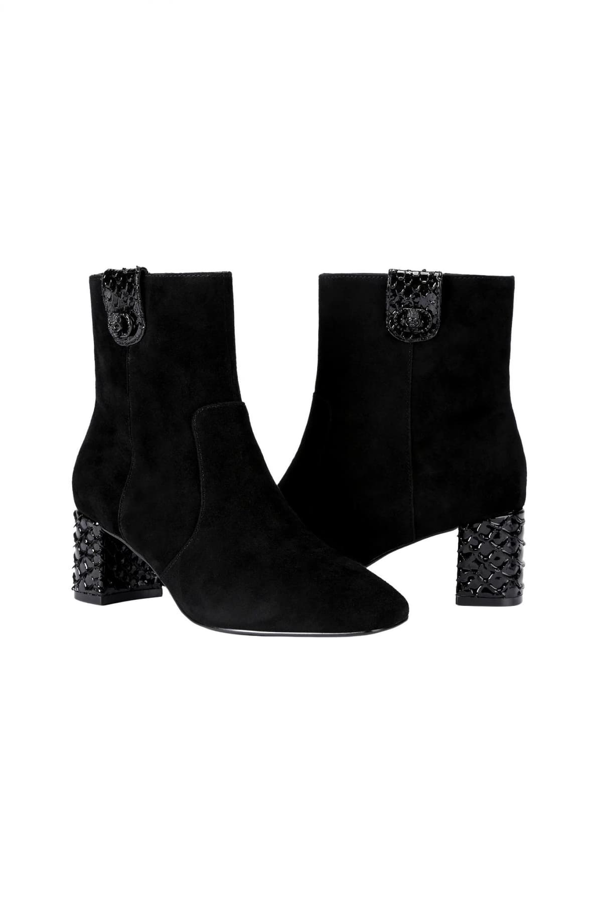 KURT GEIGER ΠΑΠΟΥΤΣΙΑ MΠΟΤAKIA CHELSEA TRIM ANKLE BOOT ΣΟΥΕΤ ΦΕΡΜΟΥΑΡ LOGO ΜΑΥΡΟ