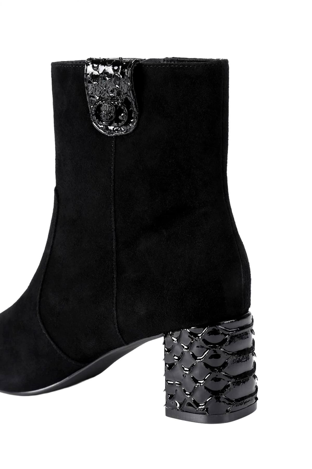 KURT GEIGER ΠΑΠΟΥΤΣΙΑ MΠΟΤAKIA CHELSEA TRIM ANKLE BOOT ΣΟΥΕΤ ΦΕΡΜΟΥΑΡ LOGO ΜΑΥΡΟ