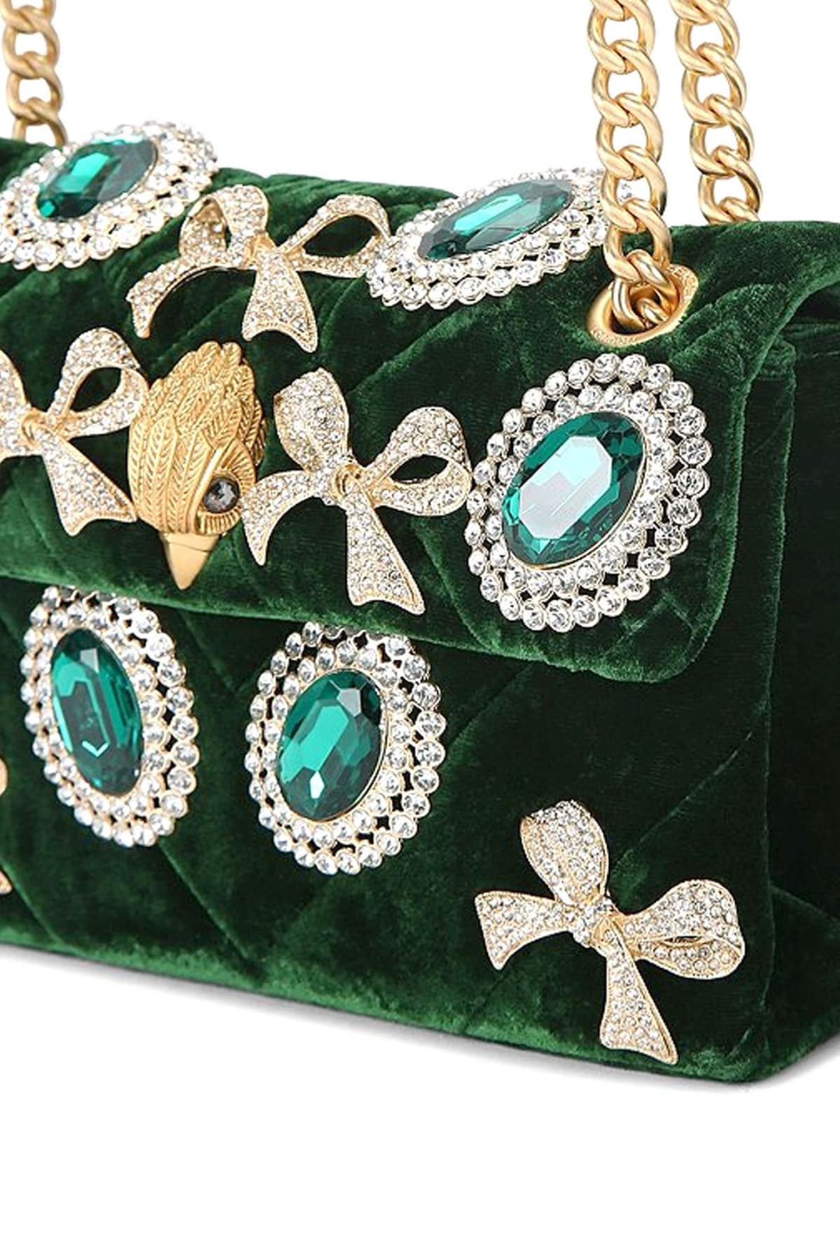 KURT GEIGER ΤΣΑΝΤΑ CROSSBODY/ΩΜΟΥ VELVET MINI KENSINGTON ΣΤΡΑΣ ΠΕΤΡΕΣ AΛΥΣΙΔΑ LOGO ΚΥΠΑΡΙΣΣΙ