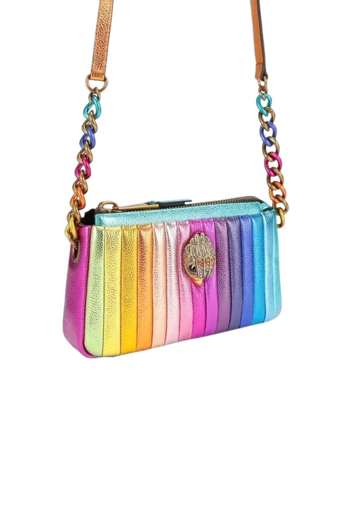 KURT GEIGER TΣΑΝΤΑ CROSSBODY KENSINGTON XBODY KURT Q ΑΛΥΣΙΔΑ LOGO METAΛΛΙΚΑ ΧΡΩΜΑΤΑ ΠΟΛΥΧΡΩΜΟ