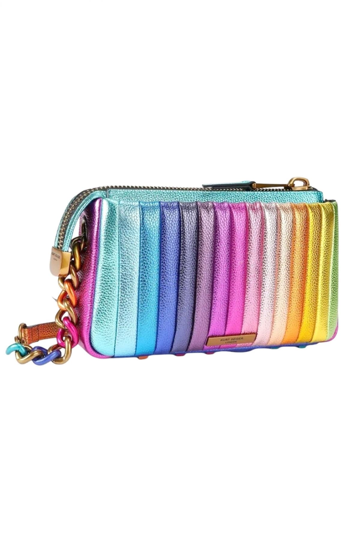 KURT GEIGER TΣΑΝΤΑ CROSSBODY KENSINGTON XBODY KURT Q ΑΛΥΣΙΔΑ LOGO METAΛΛΙΚΑ ΧΡΩΜΑΤΑ ΠΟΛΥΧΡΩΜΟ