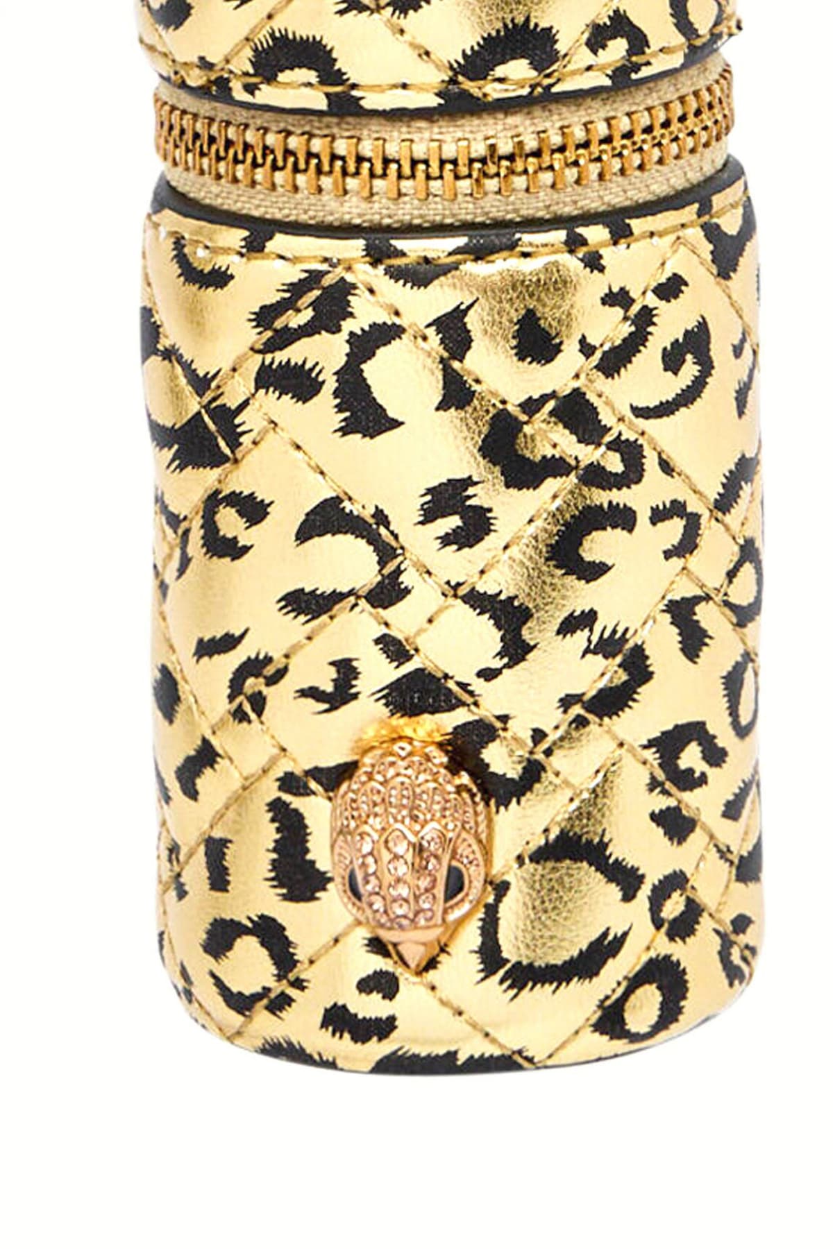 KURT GEIGER ΜΠΡΕΛΟΚ KENSINGTON LIPSTICK CASE ΚΑΠΙΤΟΝΕ LOGO ΜΑΥΡΟ/ΧΡΥΣΟ