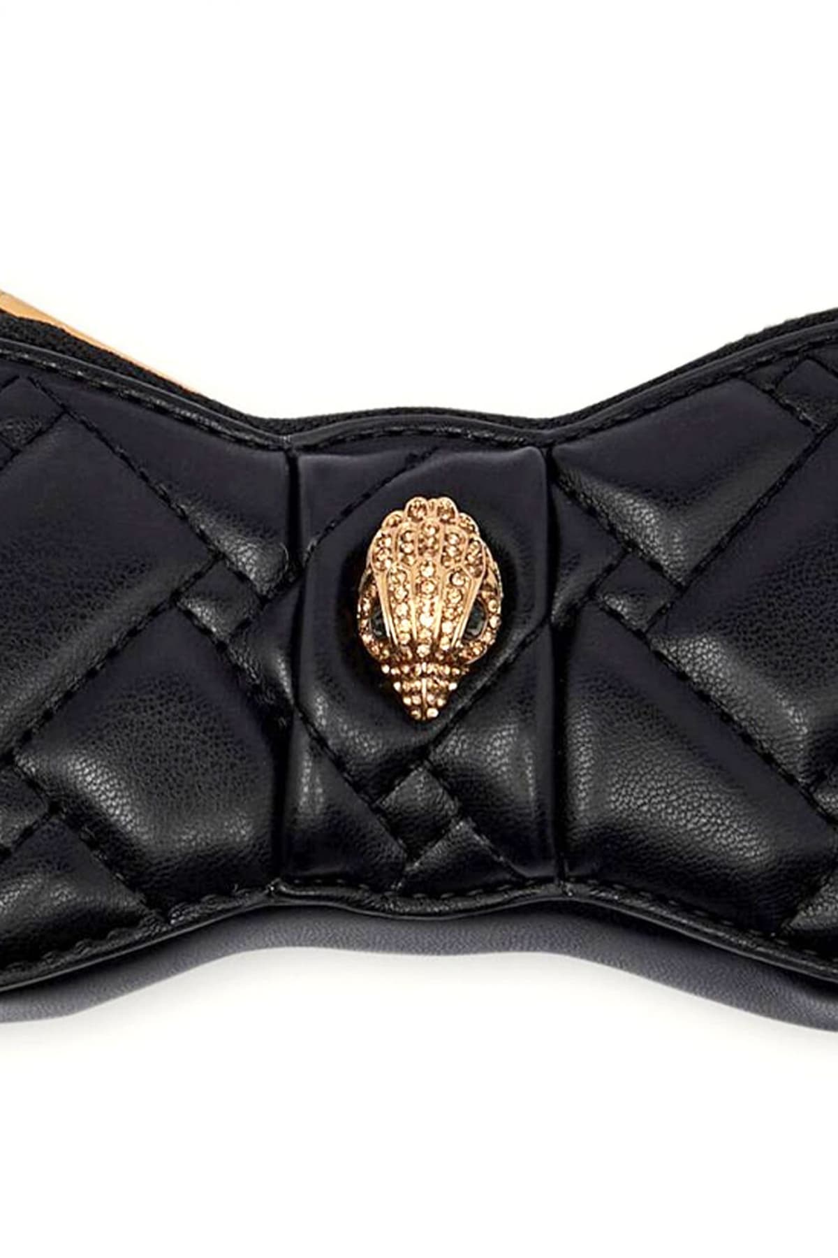 KURT GEIGER ΜΠΡΕΛΟΚ KENSINGTON BOW CHARM KAΠΙΤΟΝΕ LOGO ΜΑΥΡΟ