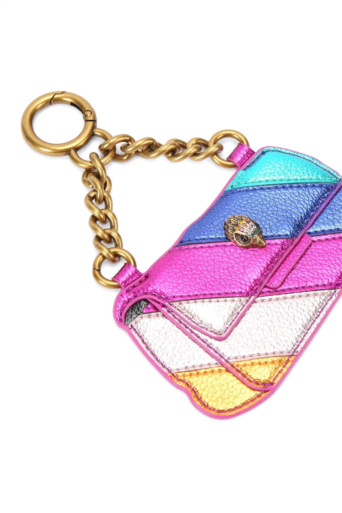 KURT GEIGER ΜΠΡΕΛΟΚ KENSINGTON KEYRING ΜΕΤΑΛΛΙΚΑ ΧΡΩΜΑΤΑ LOGO ΠΟΛΥΧΡΩΜΟ