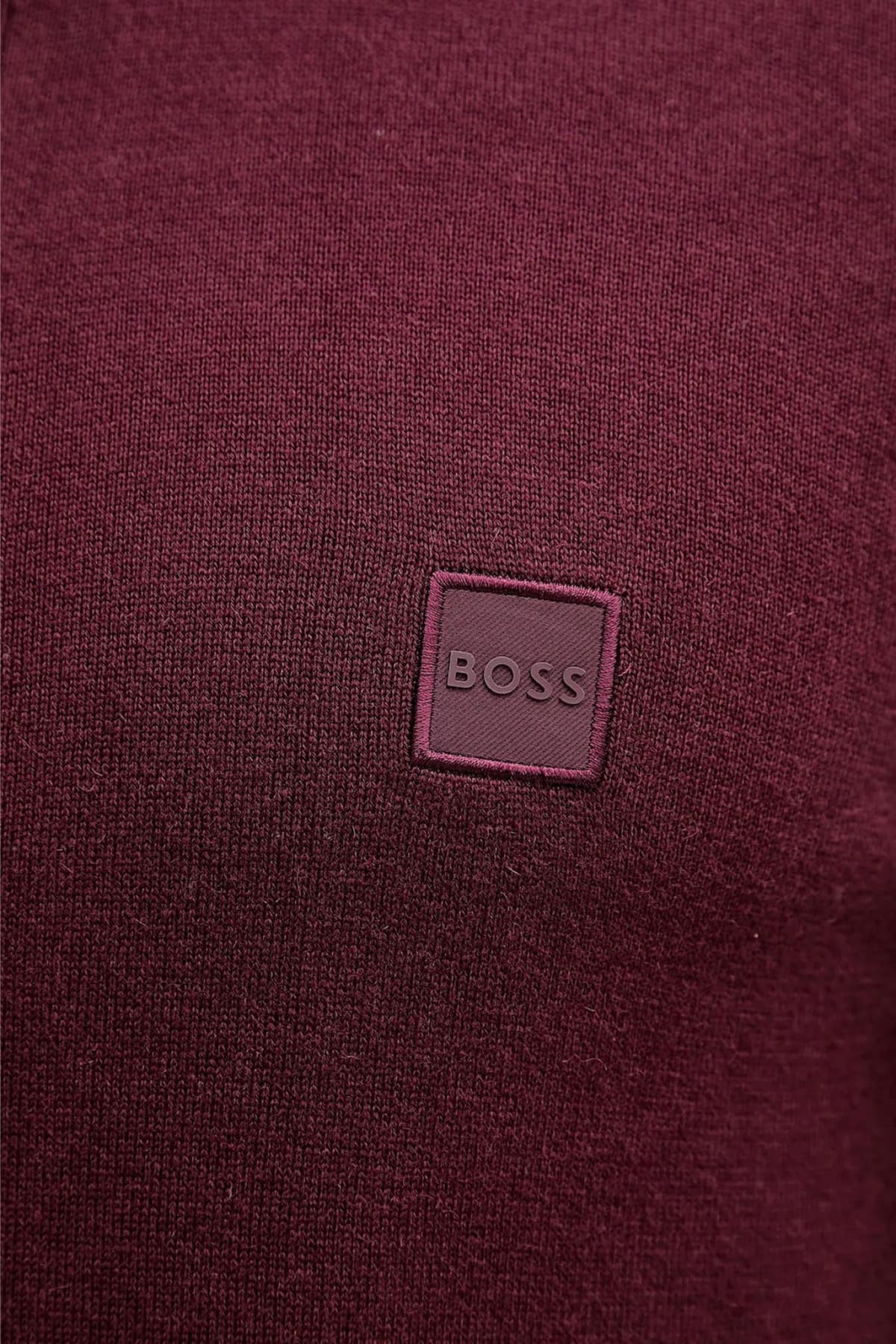 BOSS CASUAL ΠΛΕΚΤΟ HALFZIP KANOBIX S ΜΠΟΡΝΤΩ