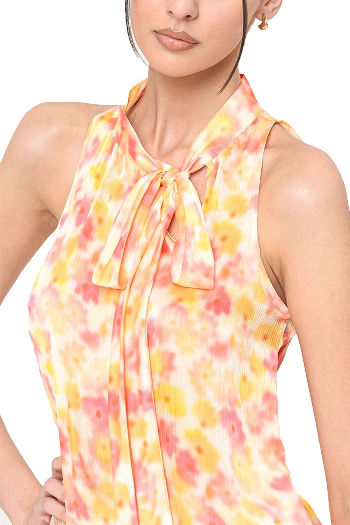 HUGO TOP CELUNI-1 ΕΜΠΡΙΜΕ ΔΕΣΙΜΟ ΣΤΟ ΛΑΙΜΟ ΚΙΤΡΙΝΟ-ΦΟΥΞΙΑ