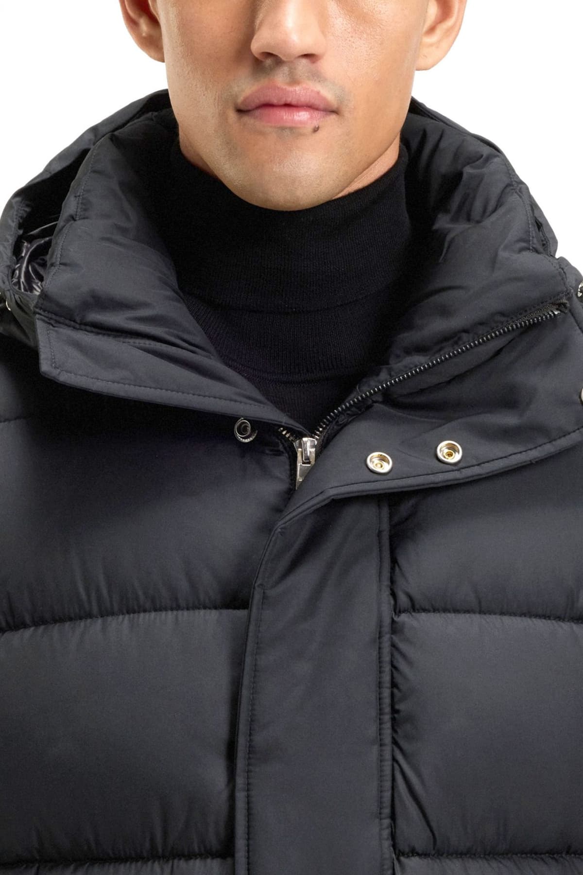 BOSS ΜΠΟΥΦΑΝ PUFFER H-CENUTO HOODIE ΜΑΥΡΟ