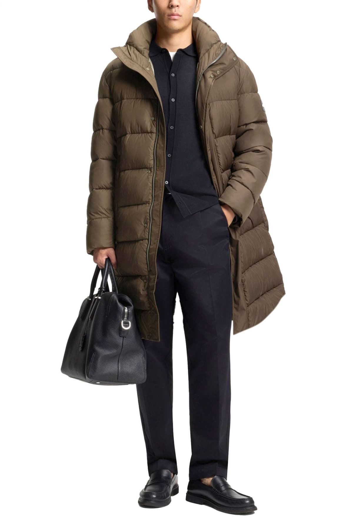 BOSS ΜΠΟΥΦΑΝ PUFFER H-CENUTO HOODIE ΧΑΚΙ