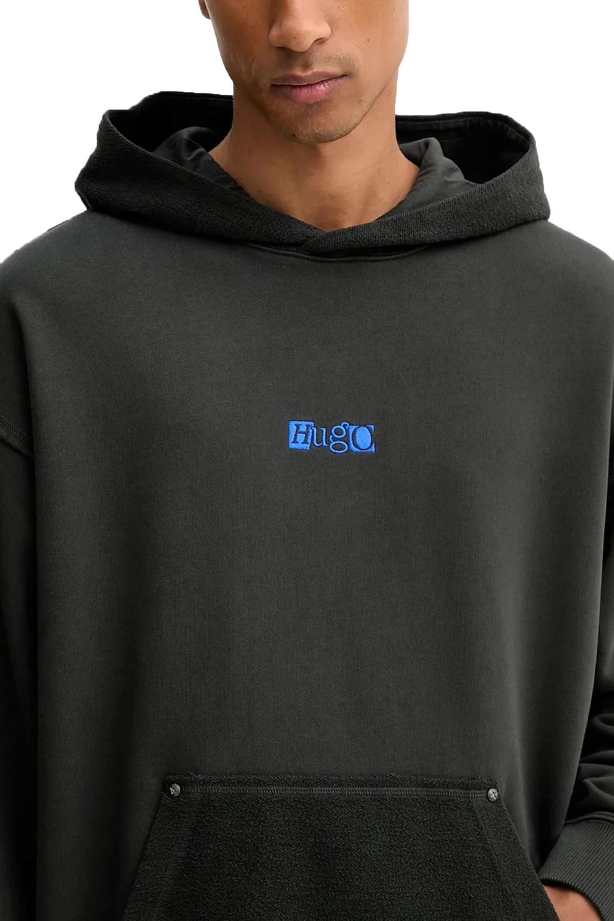 HUGΟ BLUE ΦΟΥΤΕΡ HOODIE NASDI ΜΑΥΡΟ