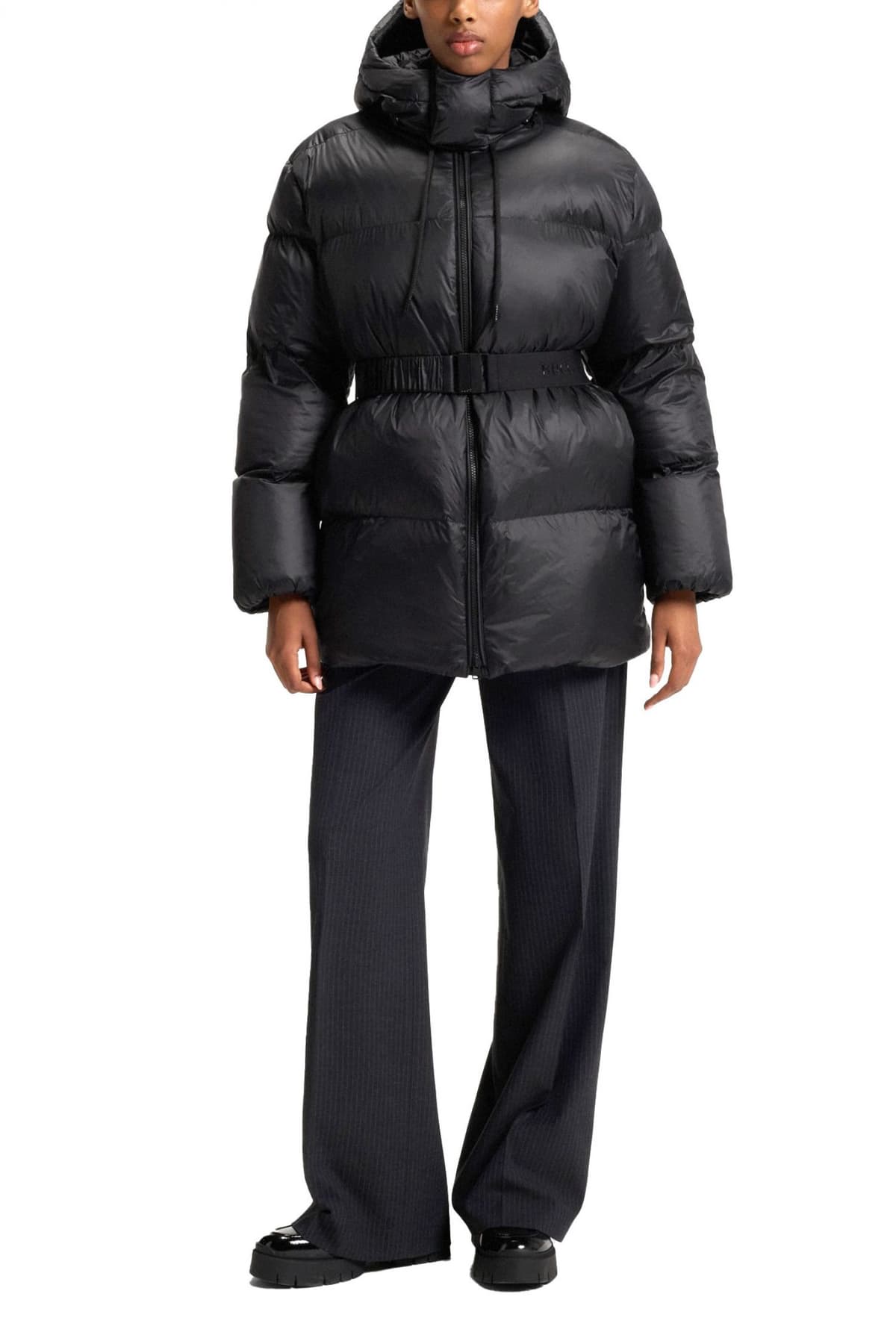 HUGO ΓΥΝΑΙΚΕΙΟ ΜΠΟΥΦΑΝ ΦΟΥΣΚΩΤΟ FALENTINA-2 ΑΠΟΣΠΩΜΕΝΗ ΚΟΥΚΟΥΛΑ ΖΩΝΗ LOGO ΜΑΥΡΟ