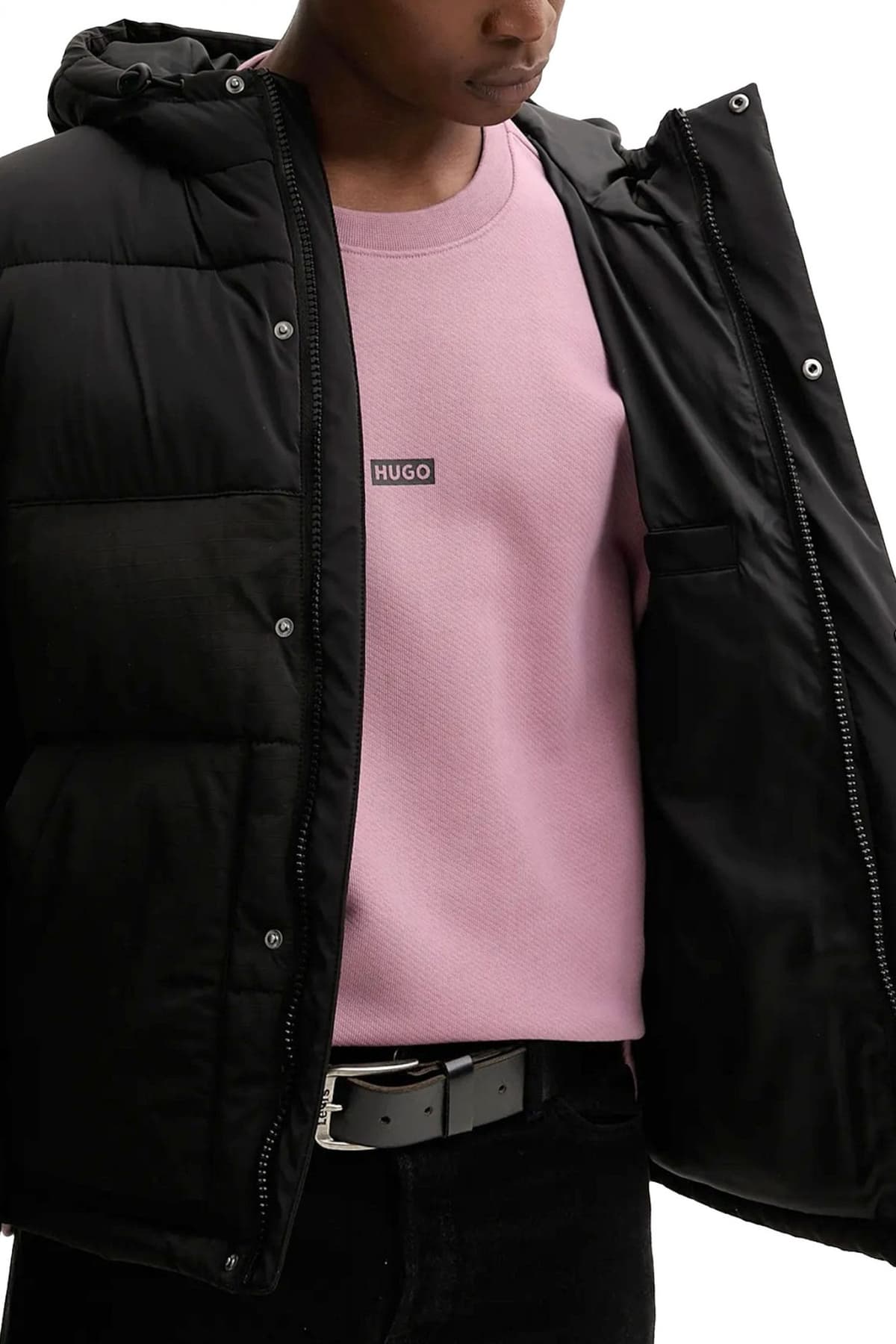 HUGO ΜΠΟΥΦΑΝ ΦΟΥΣΚΩΤΟ BARO2541 ΚΟΥΚΟΥΛΑ LOGO ΜΑΥΡΟ